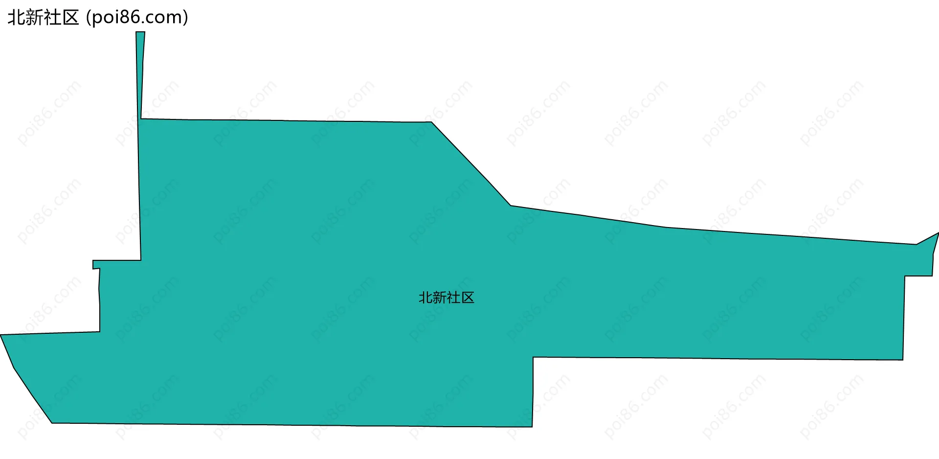 北新社区边界地图