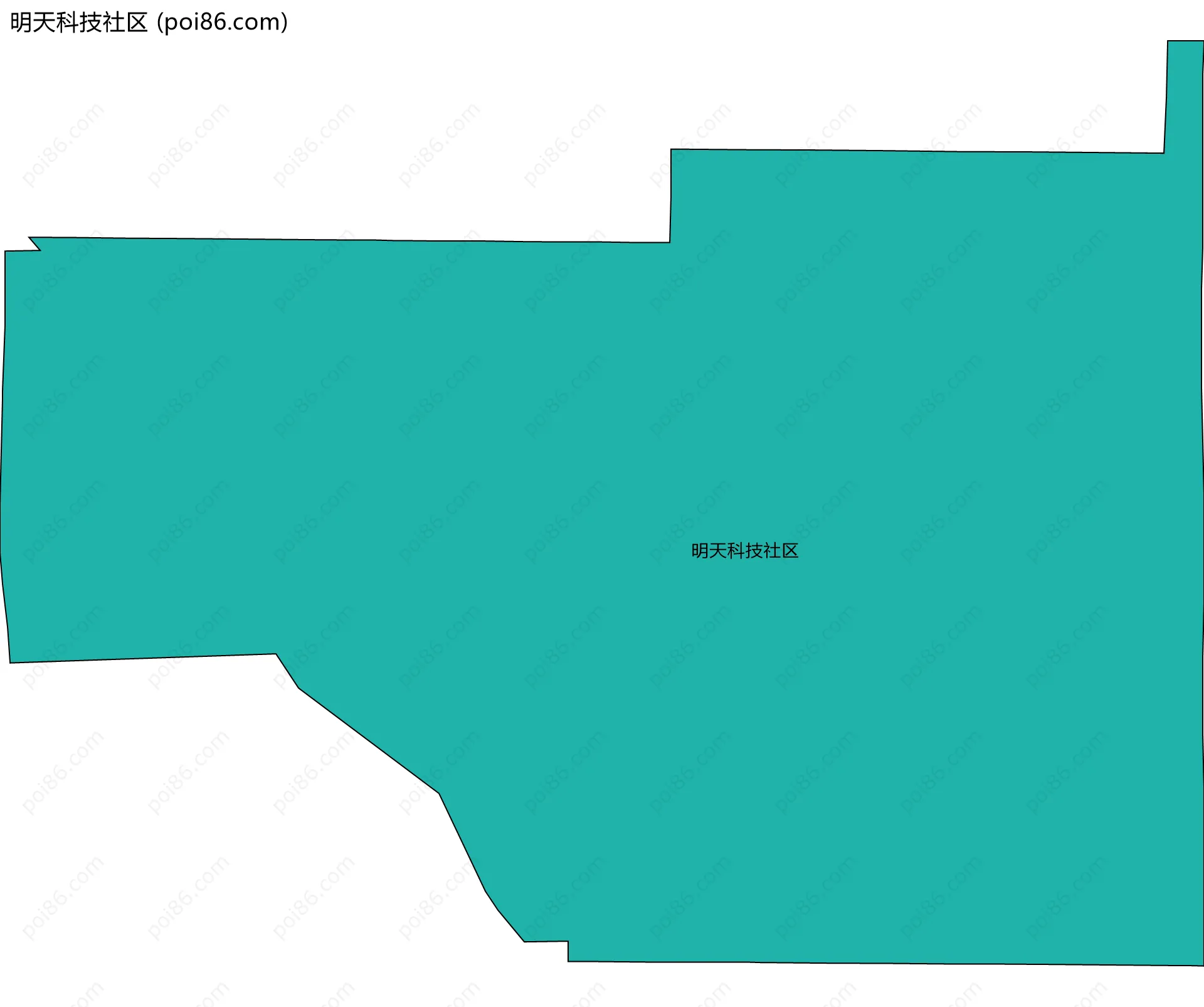 明天科技社区边界地图
