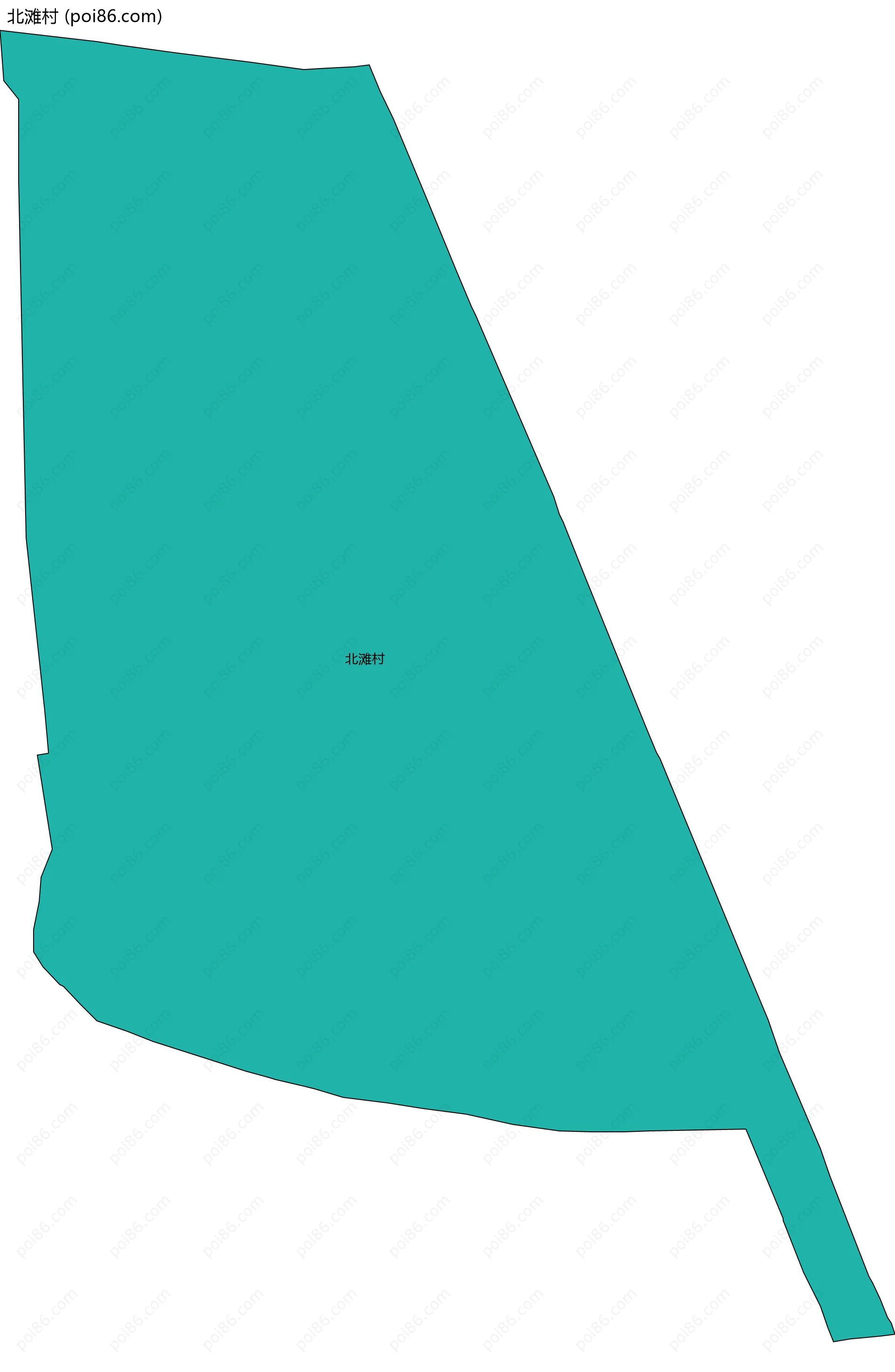 北滩村边界地图