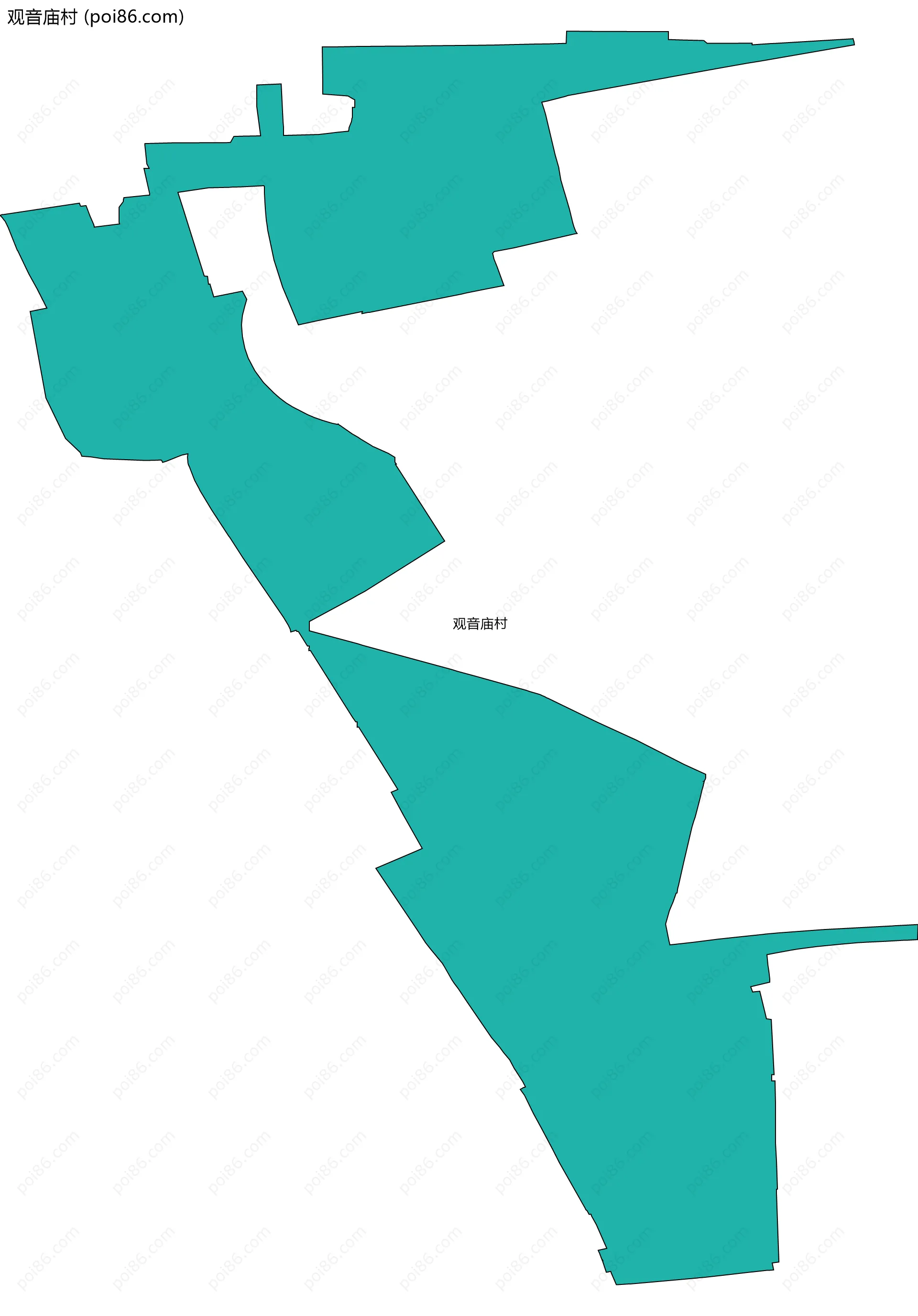 观音庙村边界地图