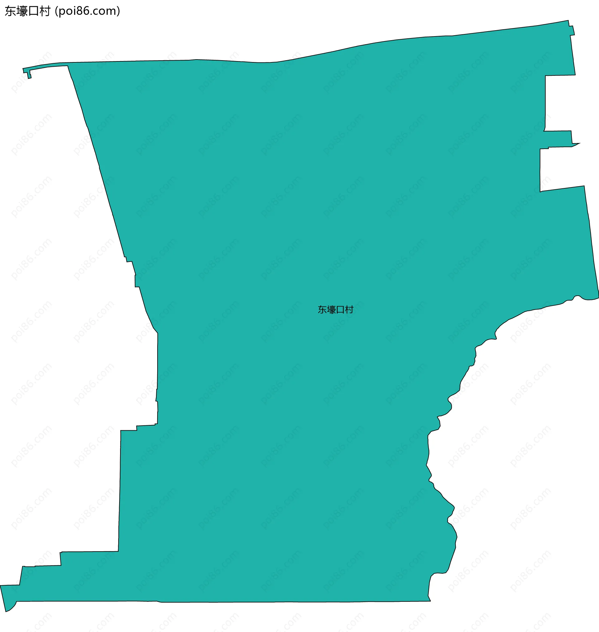 东壕口村边界地图