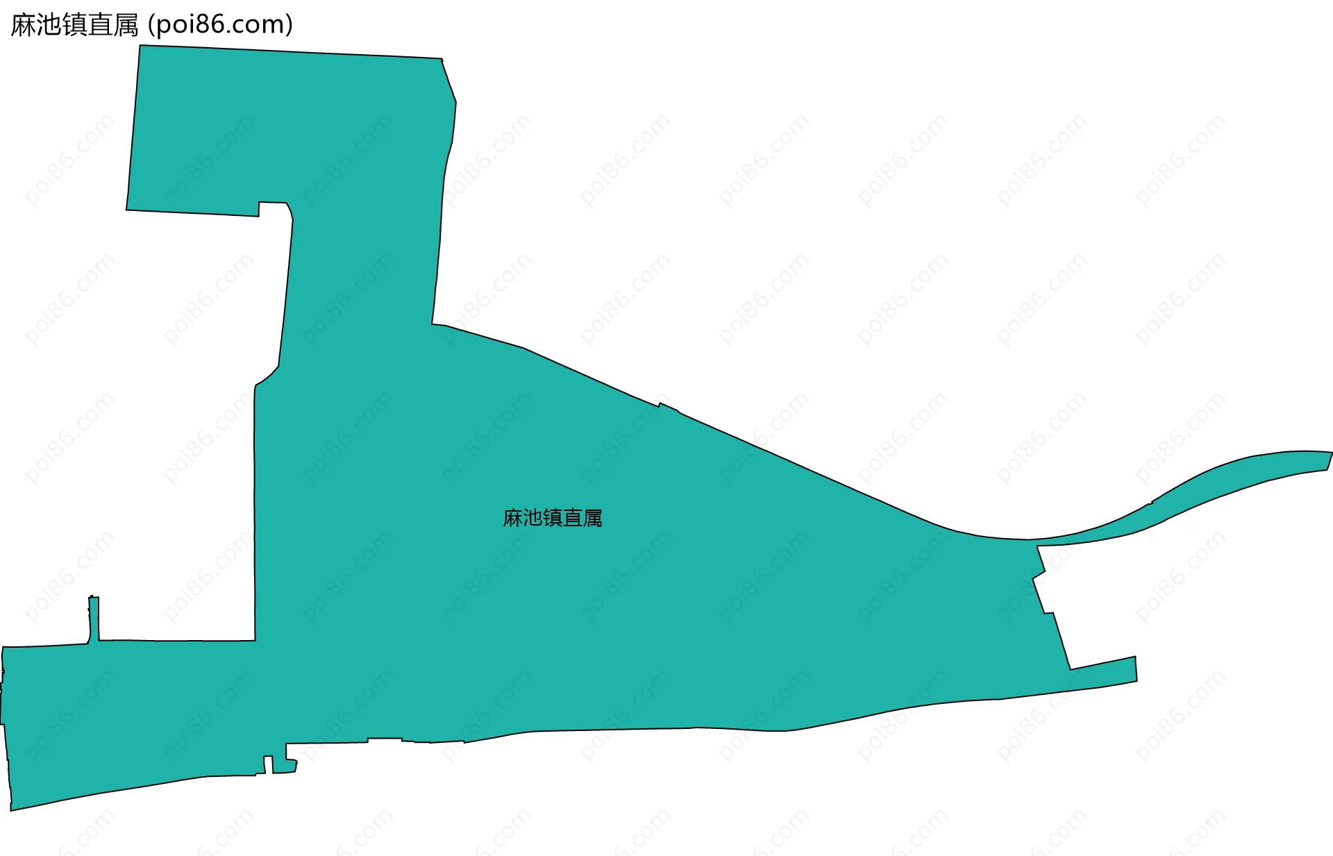 麻池镇直属边界地图