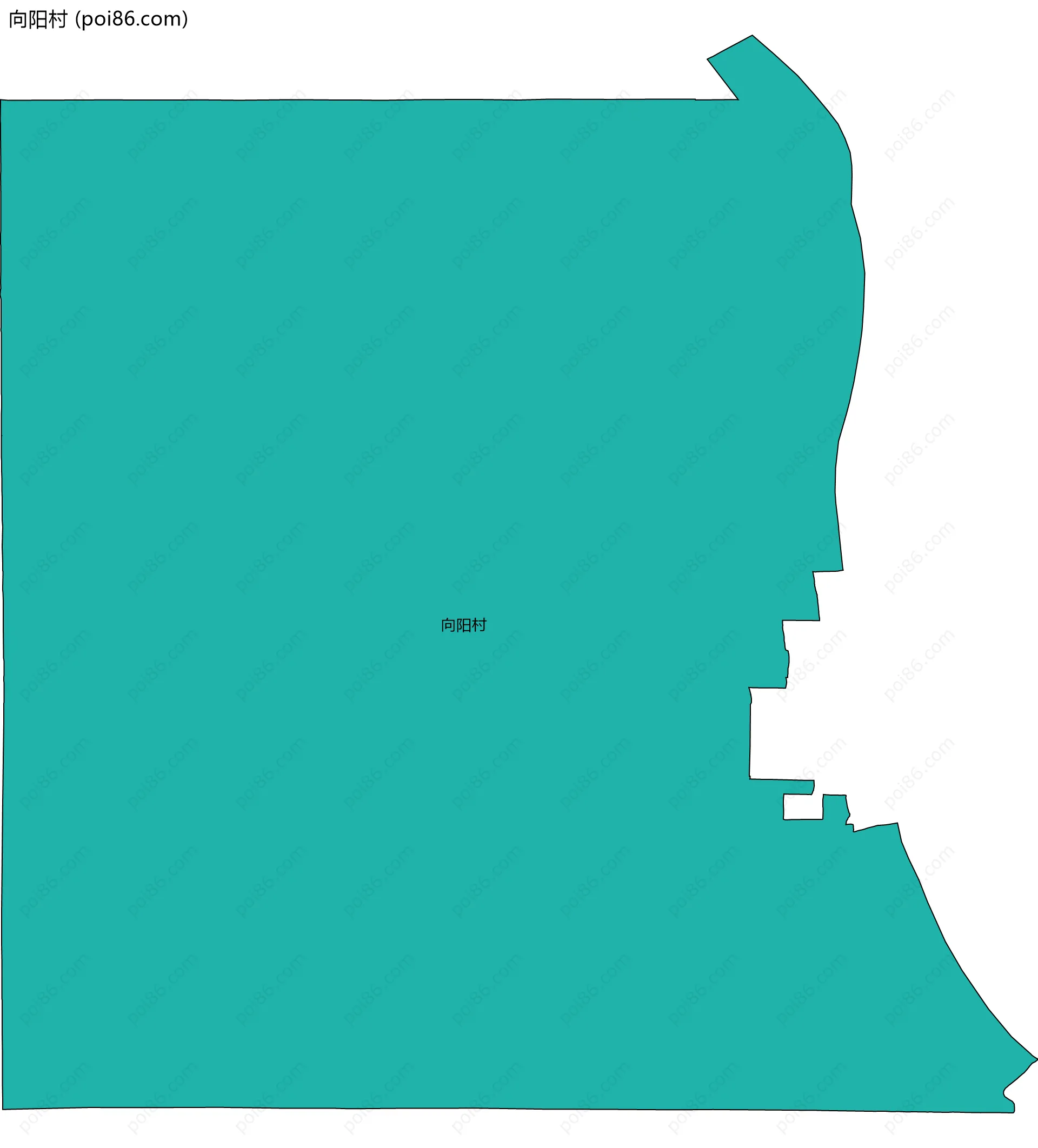 向阳村边界地图