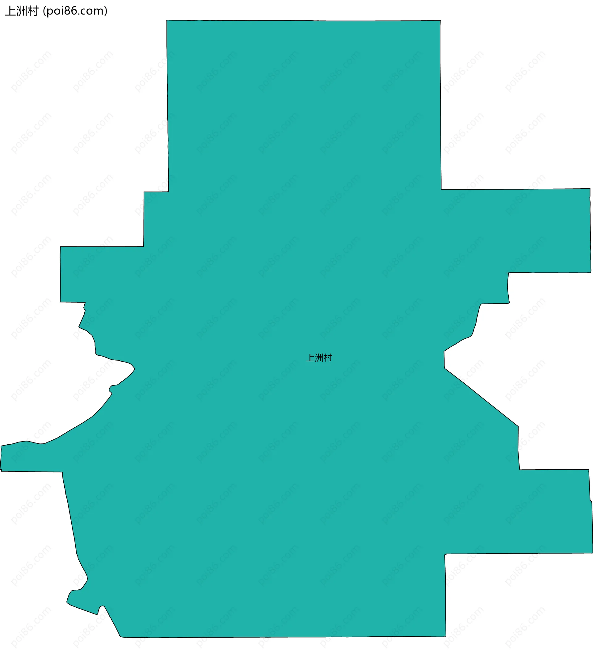 上洲村边界地图