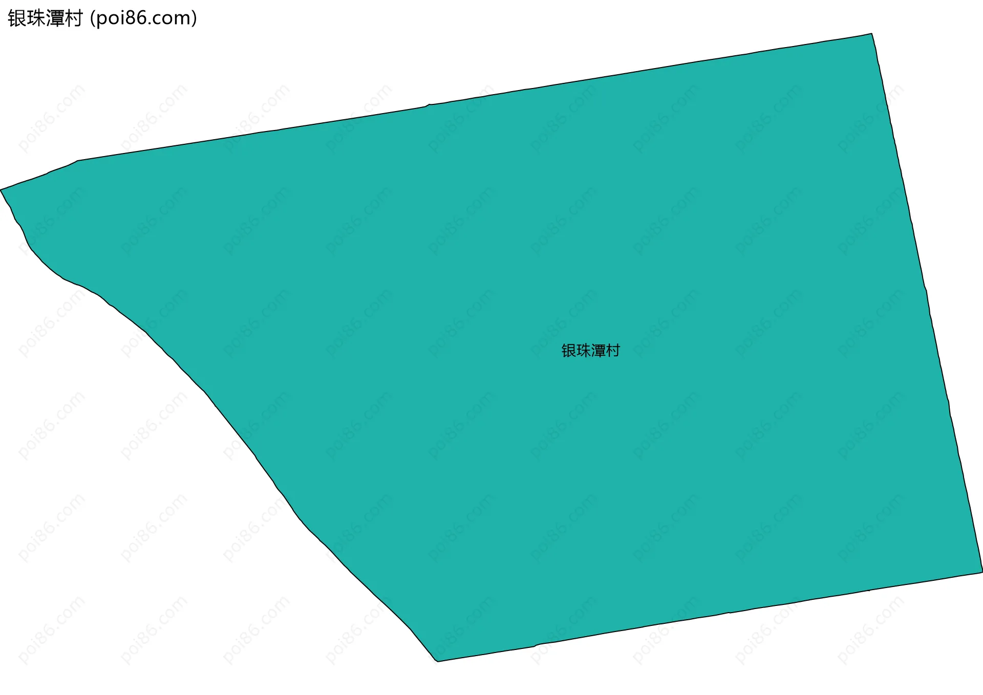 银珠潭村边界地图