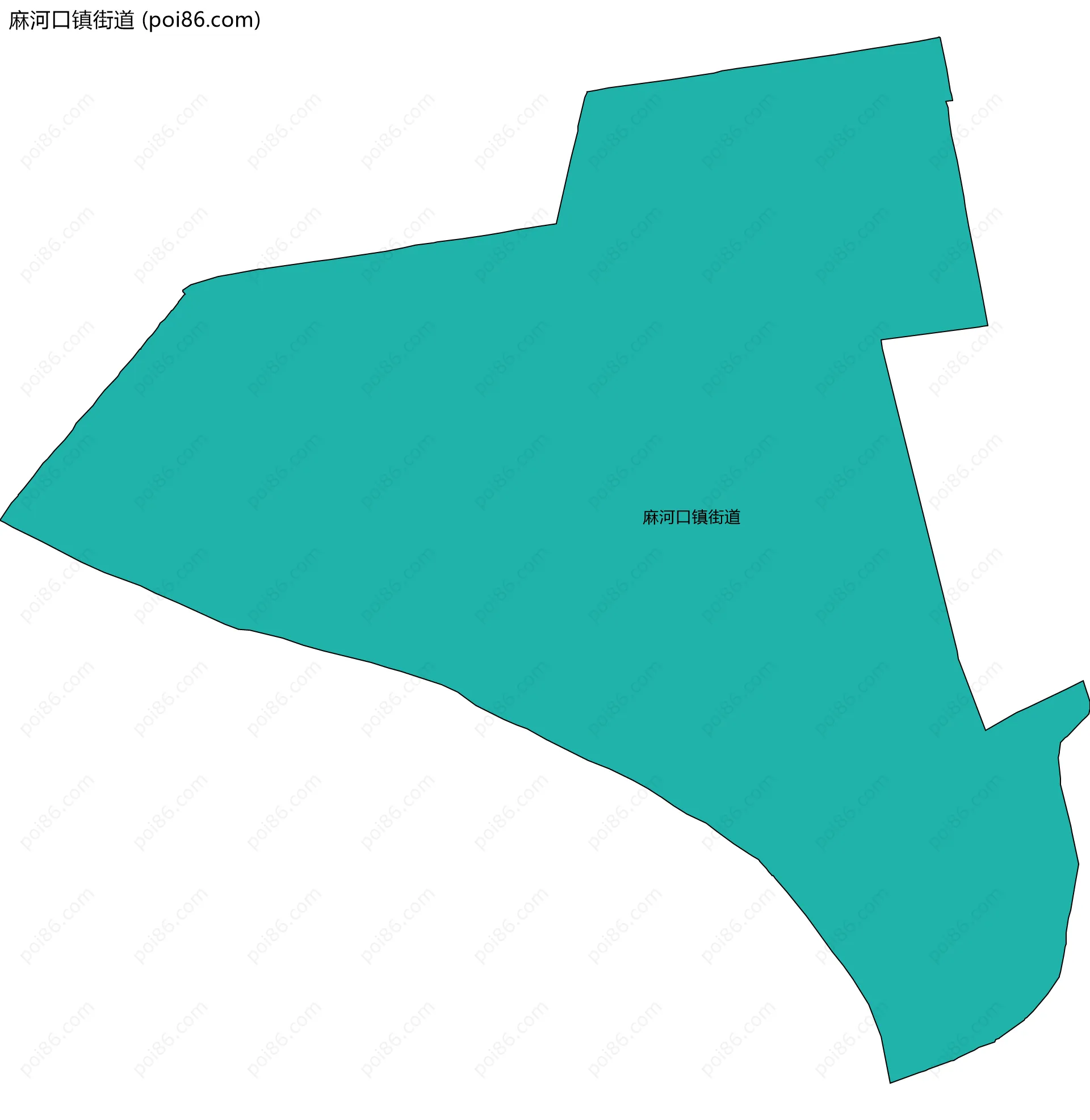 麻河口镇街道边界地图