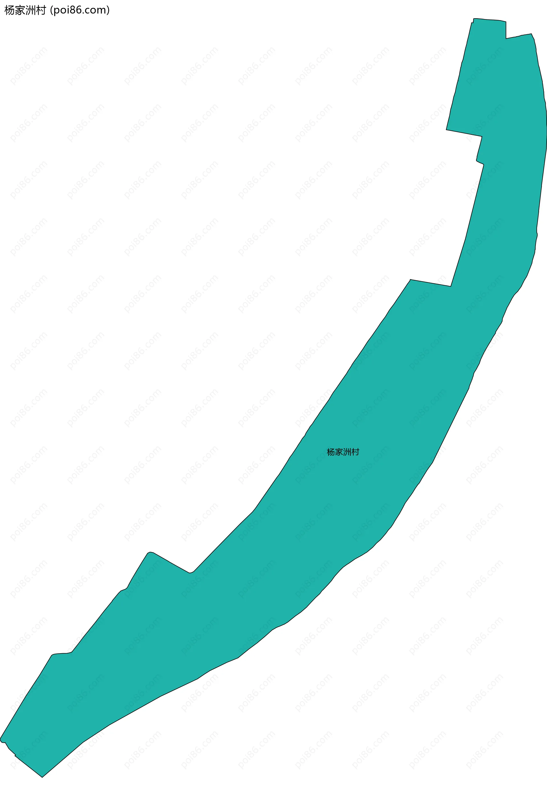 杨家洲村边界地图
