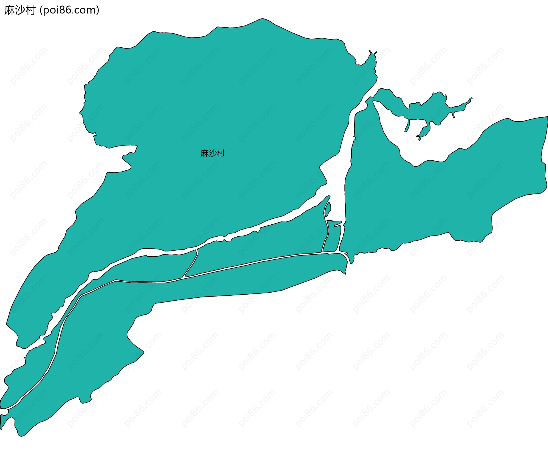 麻沙村边界地图
