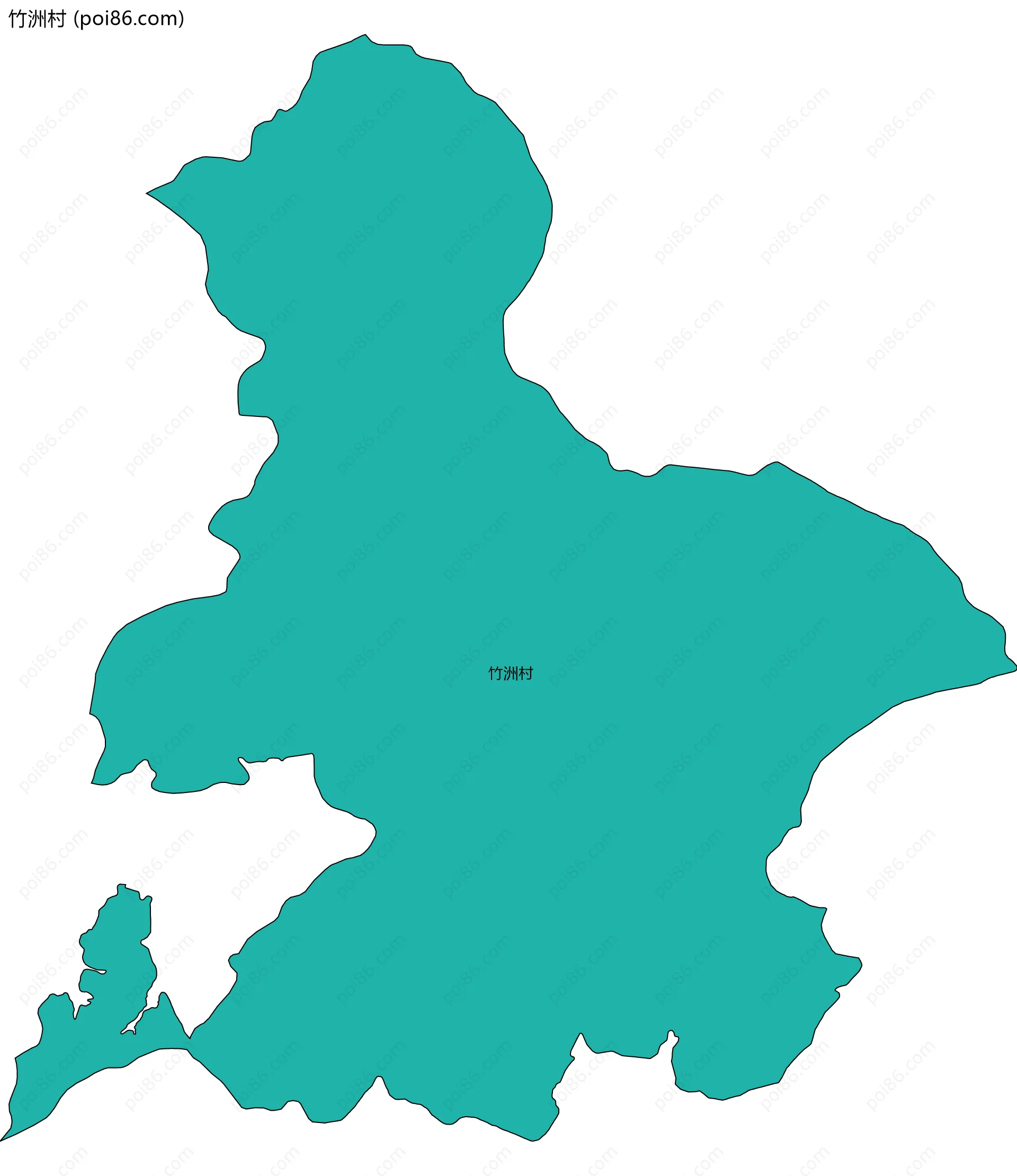 竹洲村边界地图