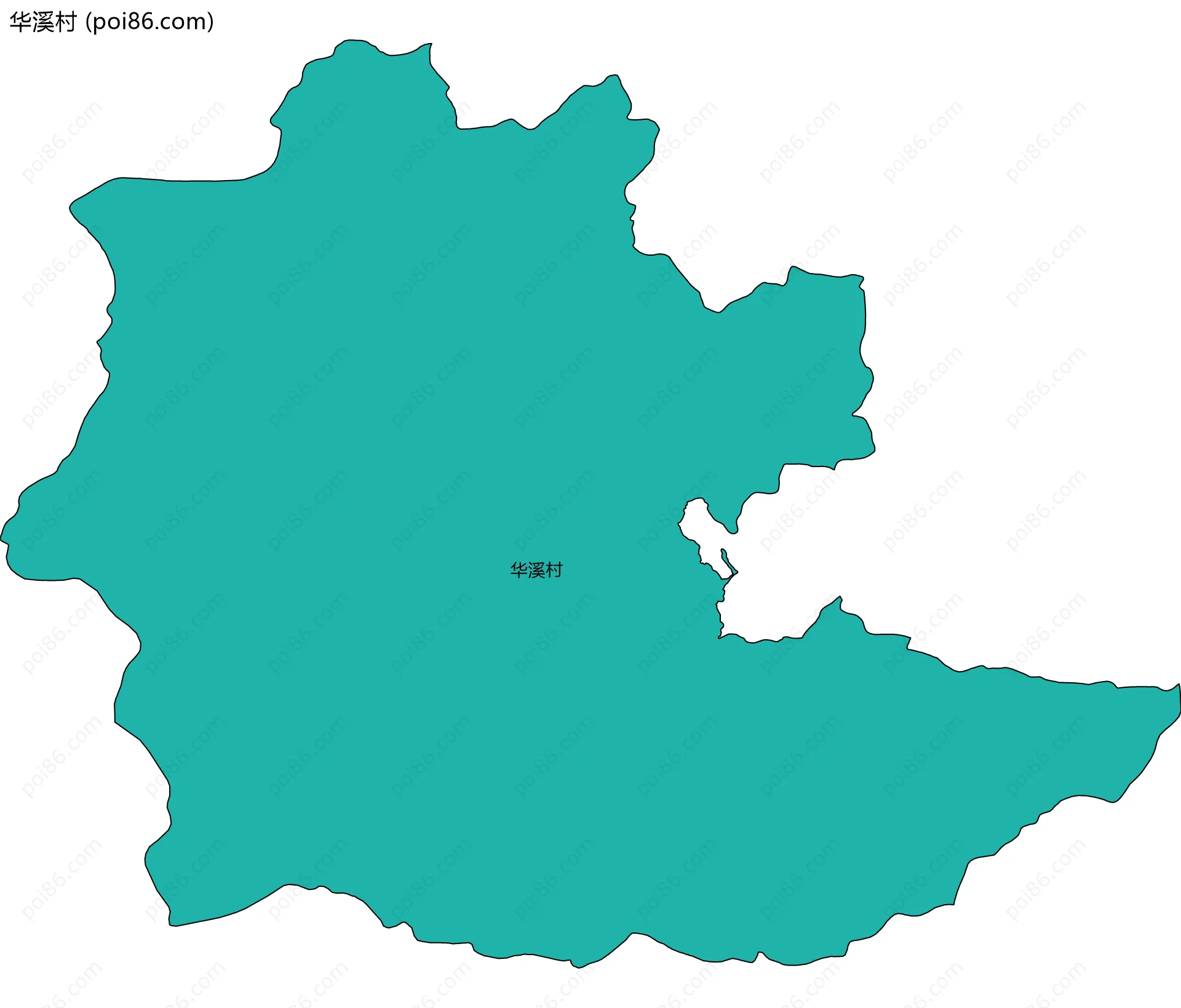 华溪村边界地图