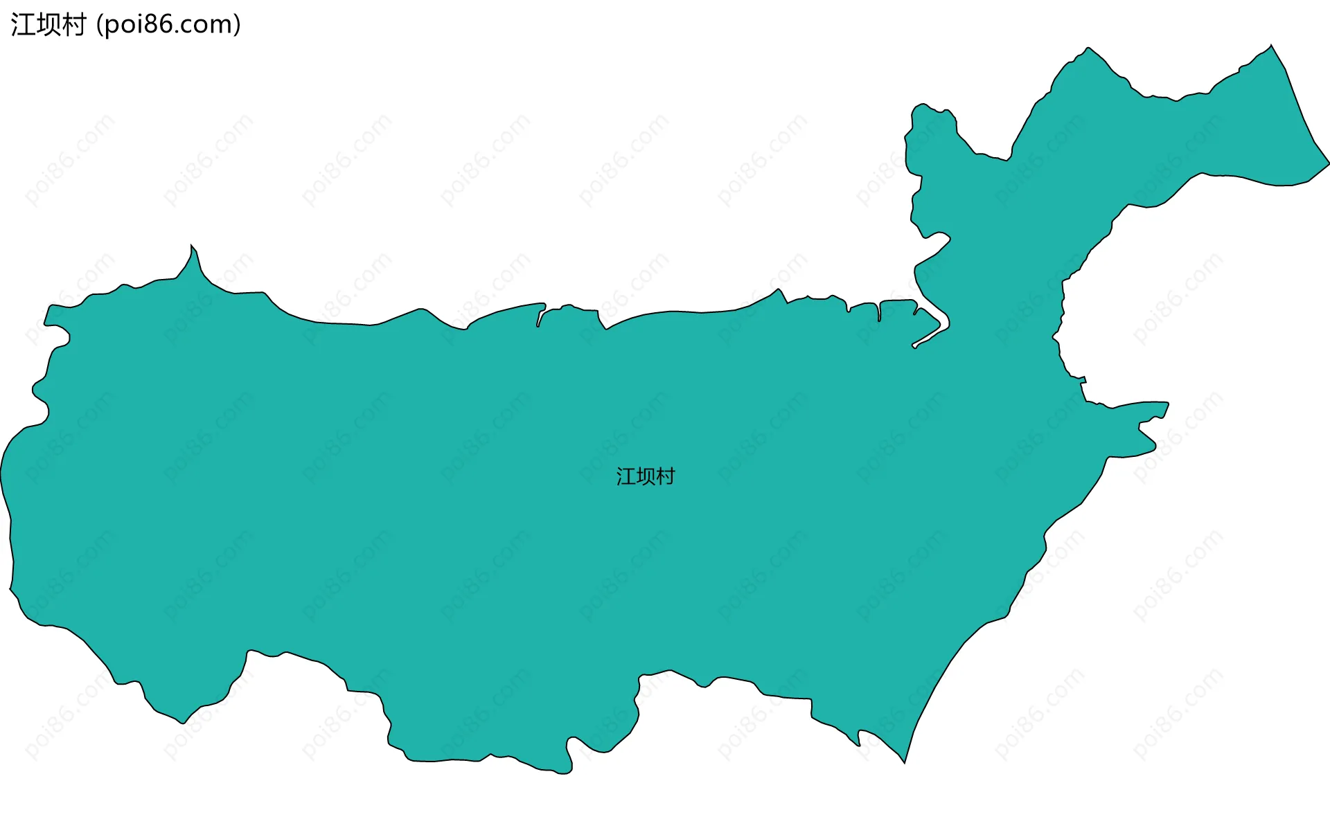 江坝村边界地图