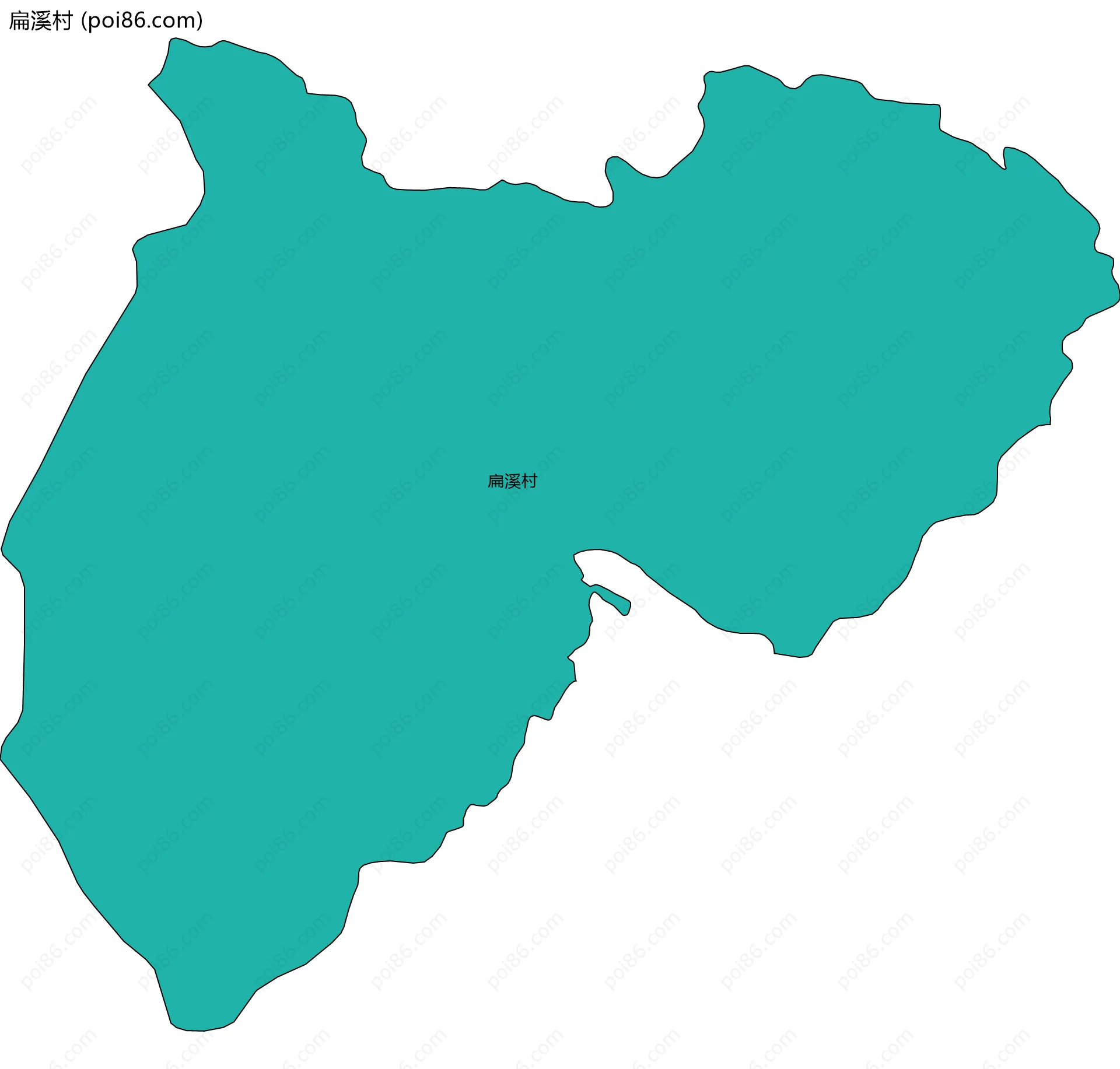 扁溪村边界地图