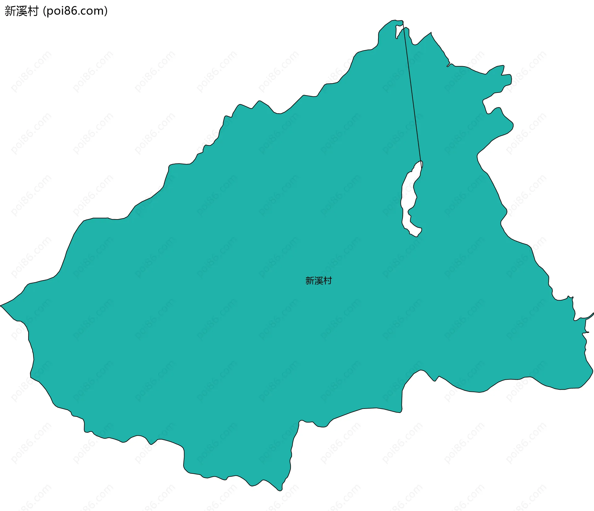 新溪村边界地图