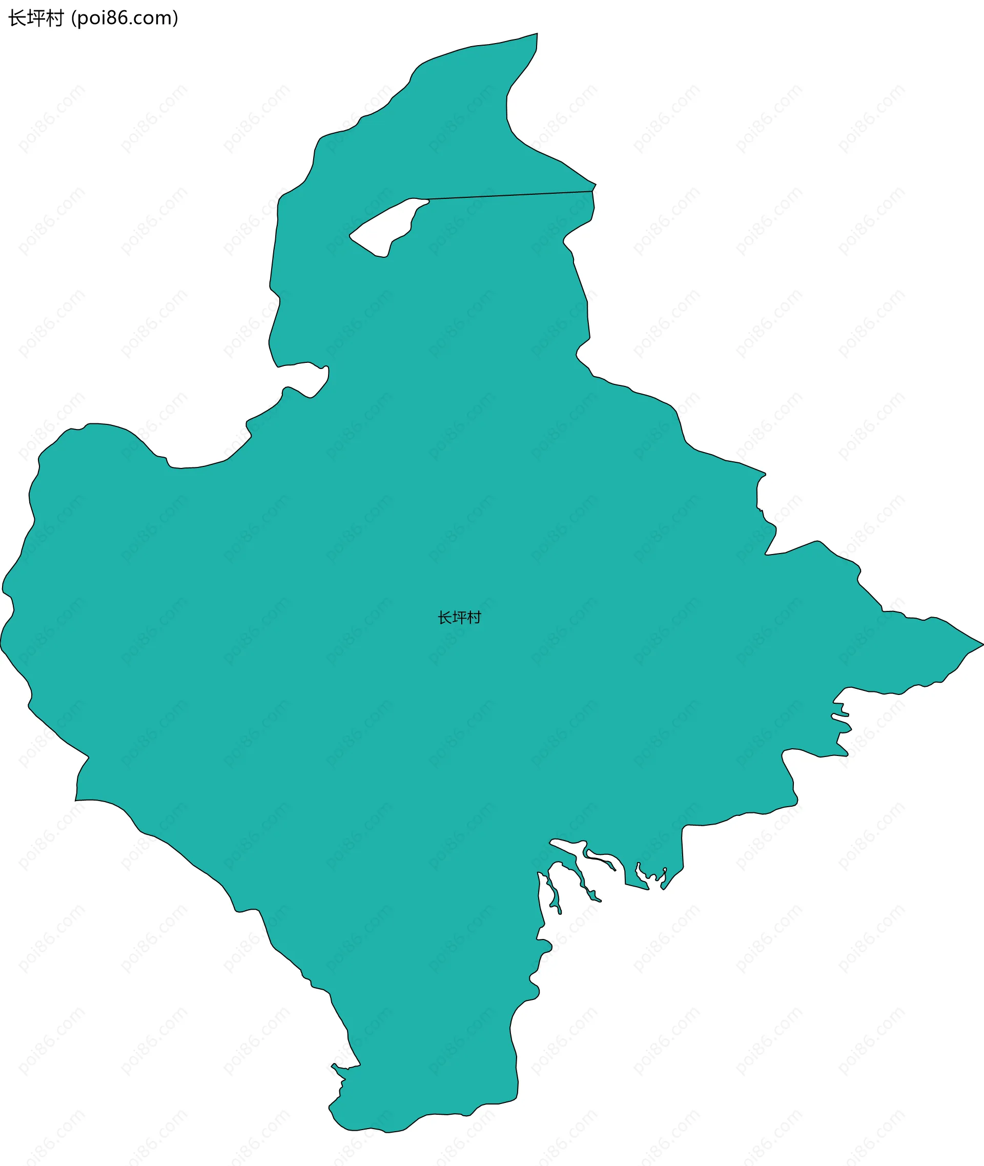 长坪村边界地图