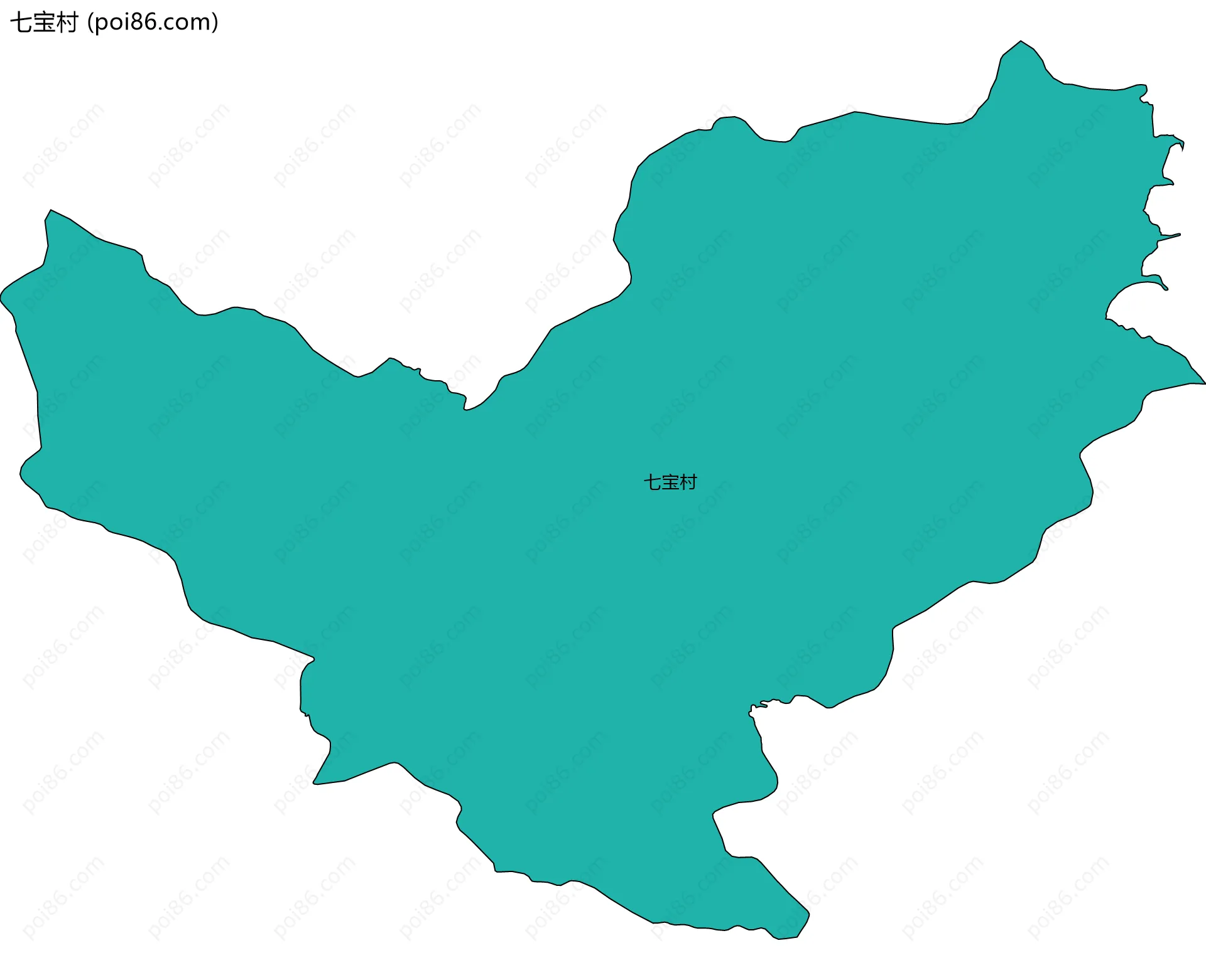 七宝村边界地图