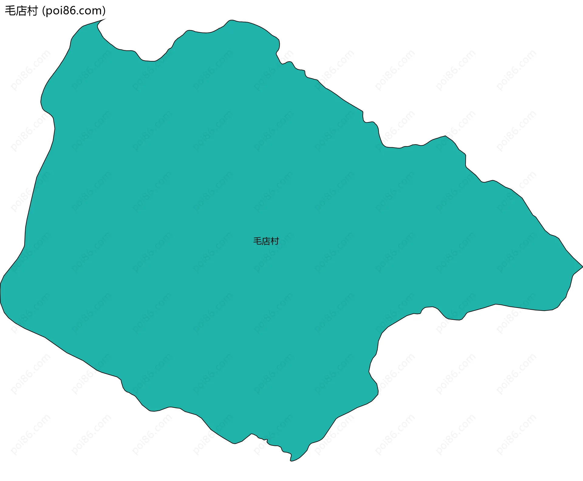 毛店村边界地图