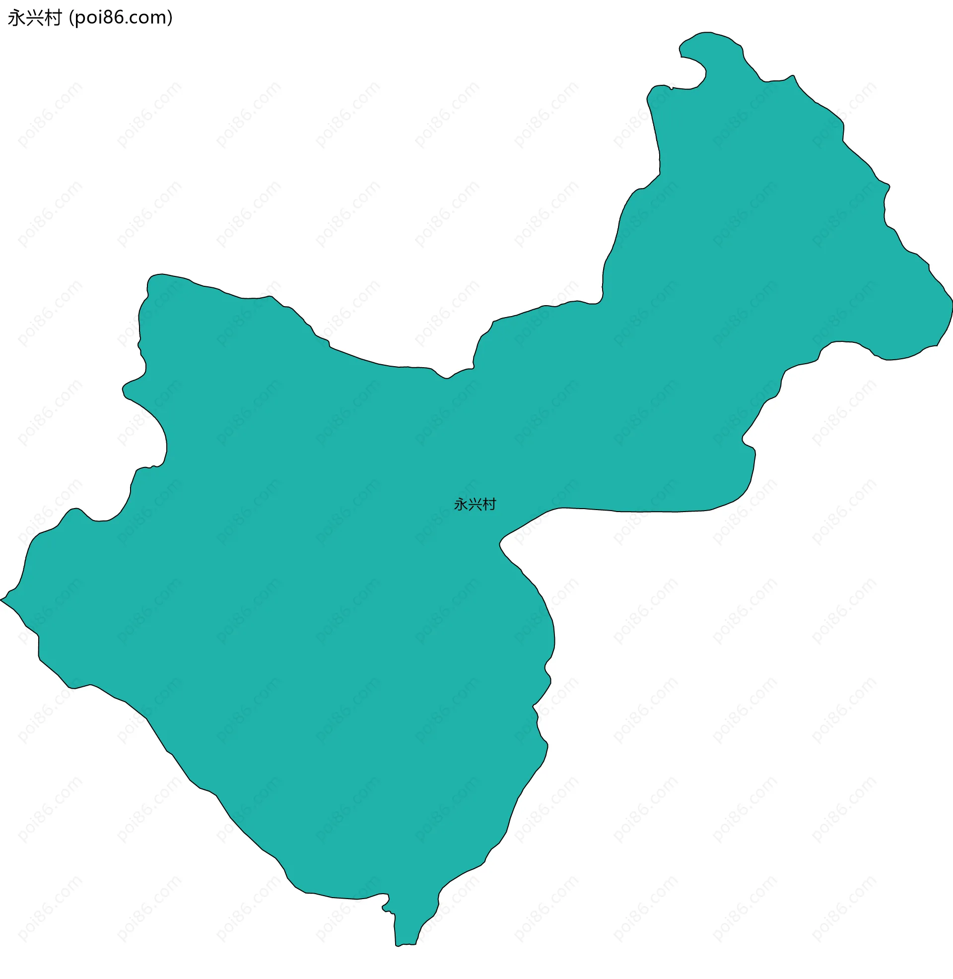 永兴村边界地图