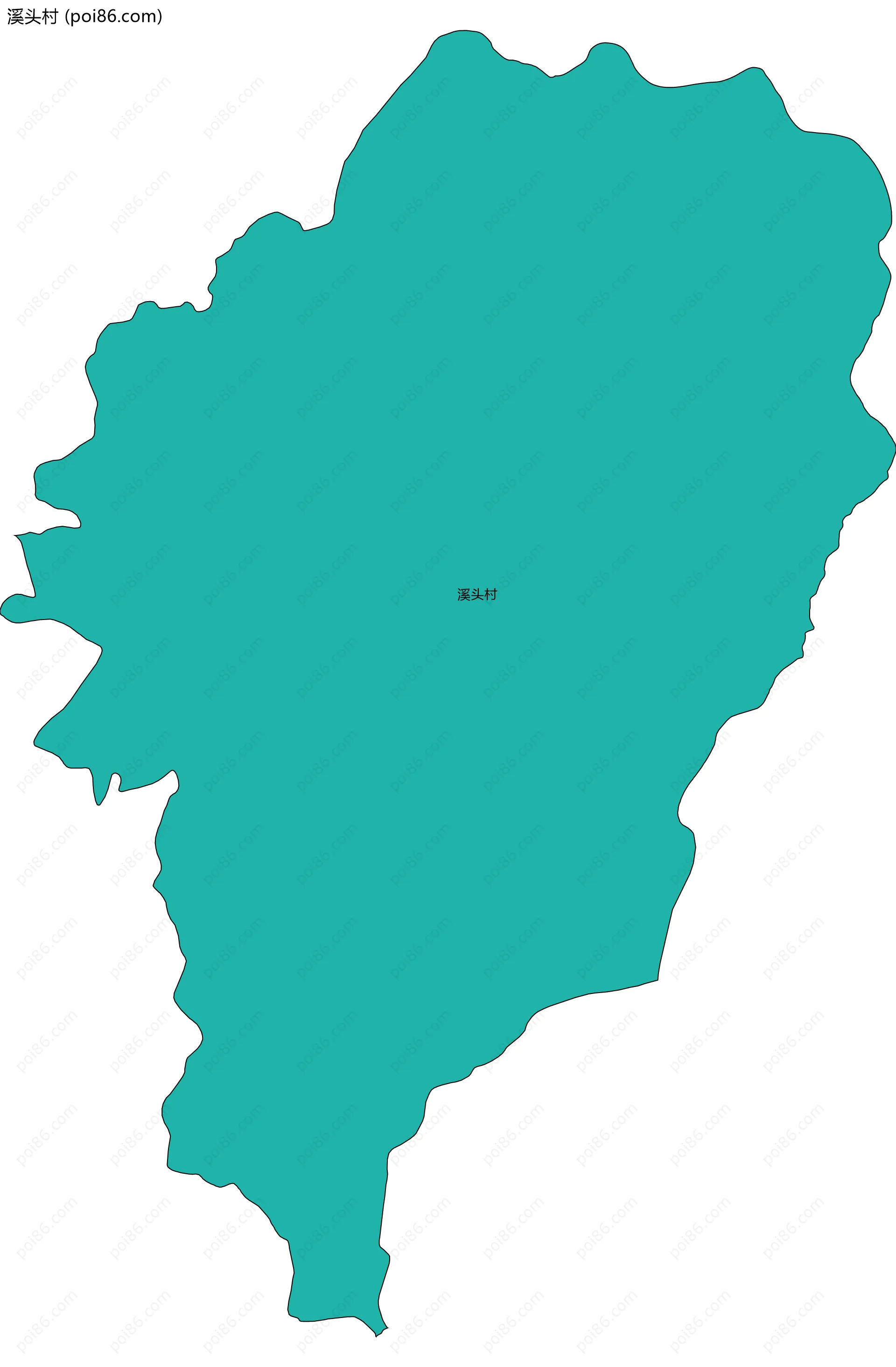 溪头村边界地图