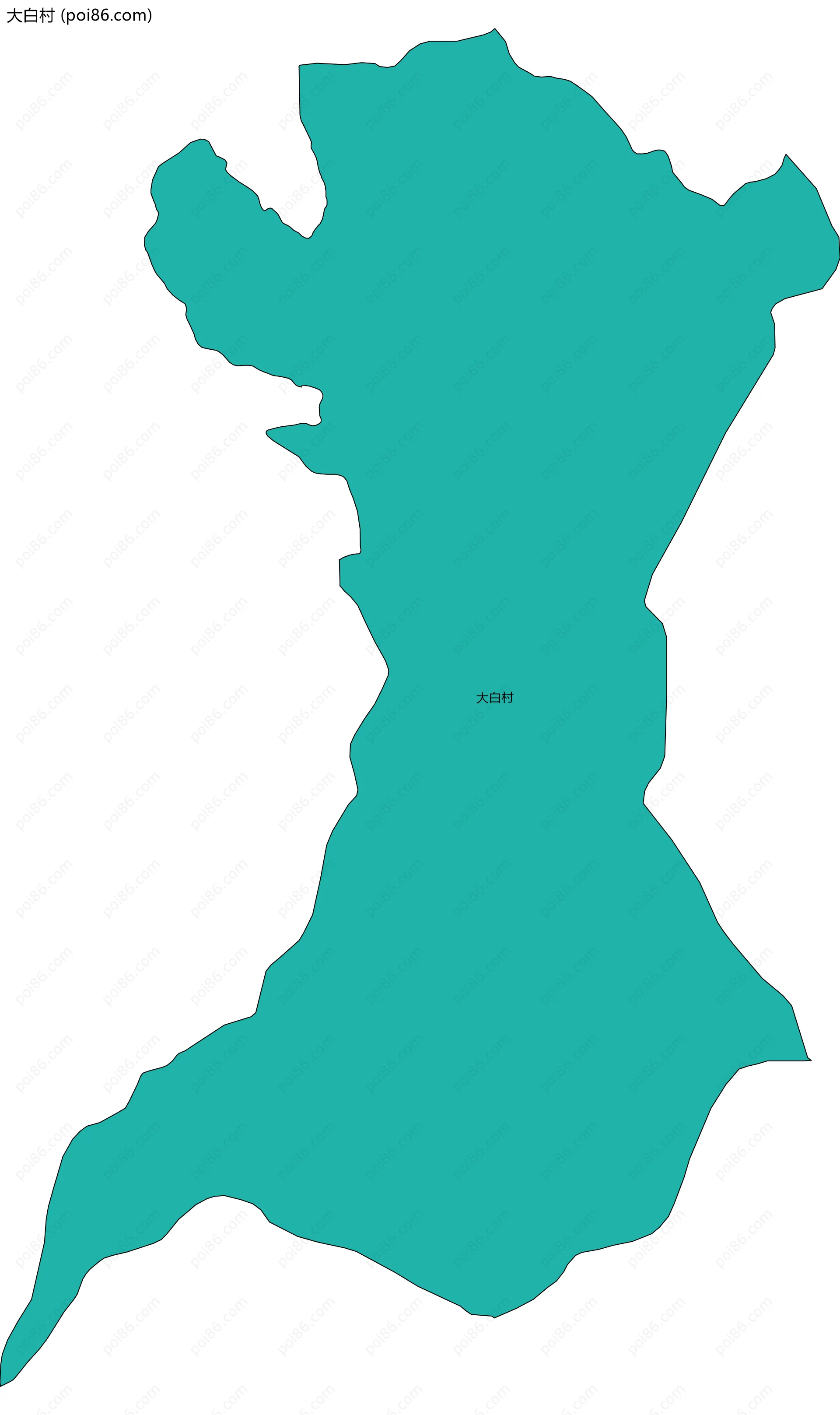 大白村边界地图