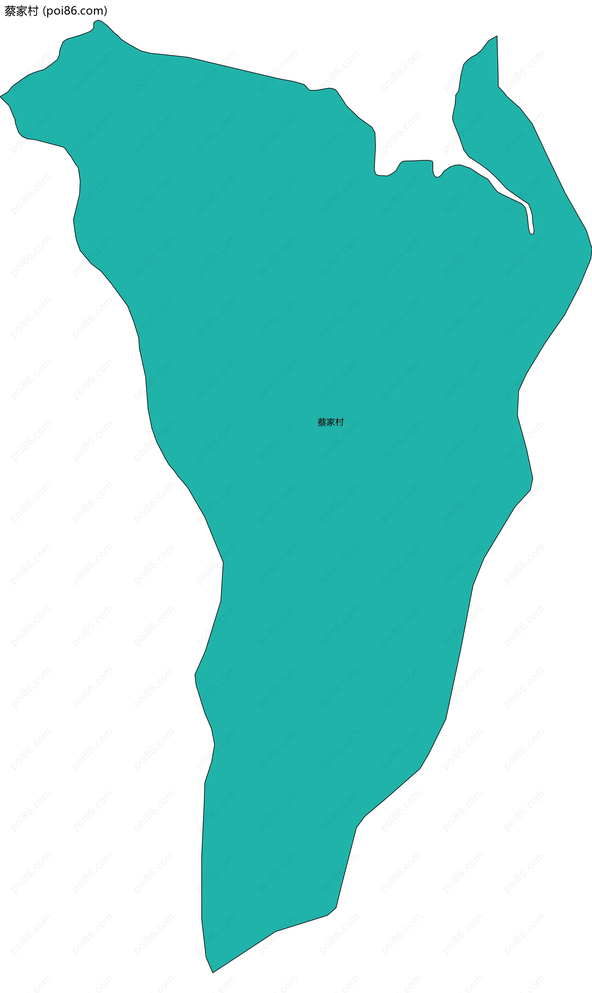 蔡家村边界地图