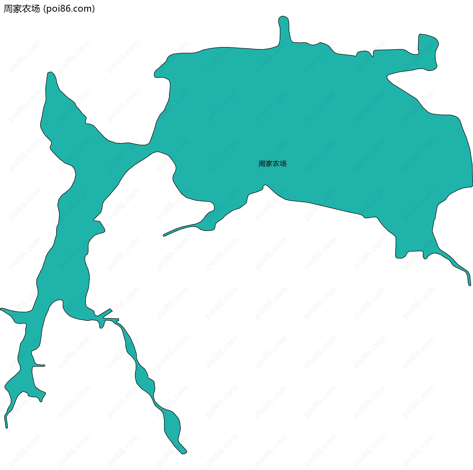 周家农场边界地图