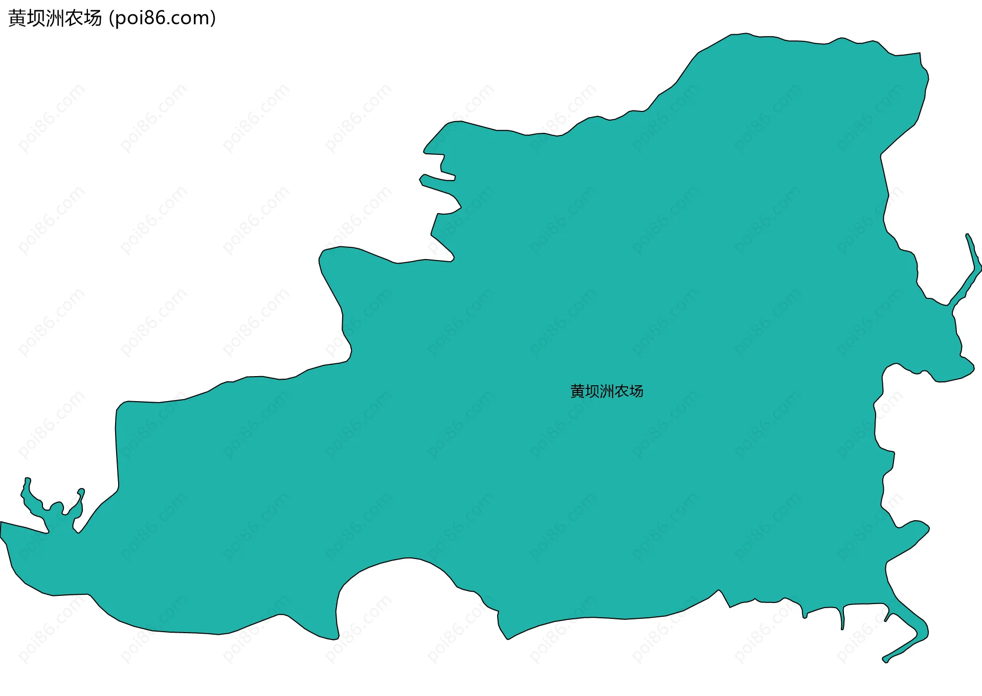 黄坝洲农场边界地图