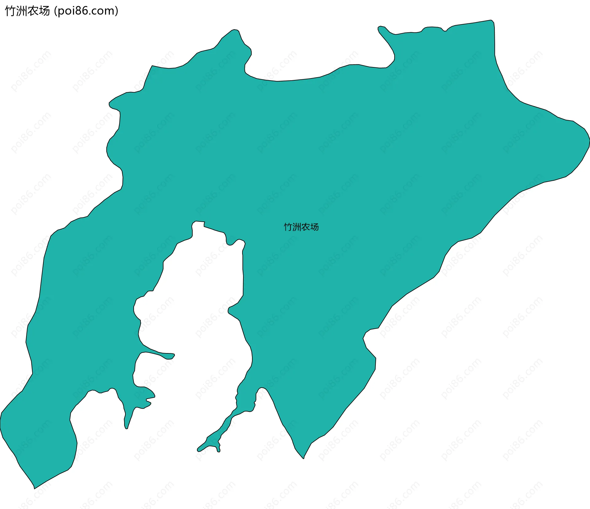 竹洲农场边界地图