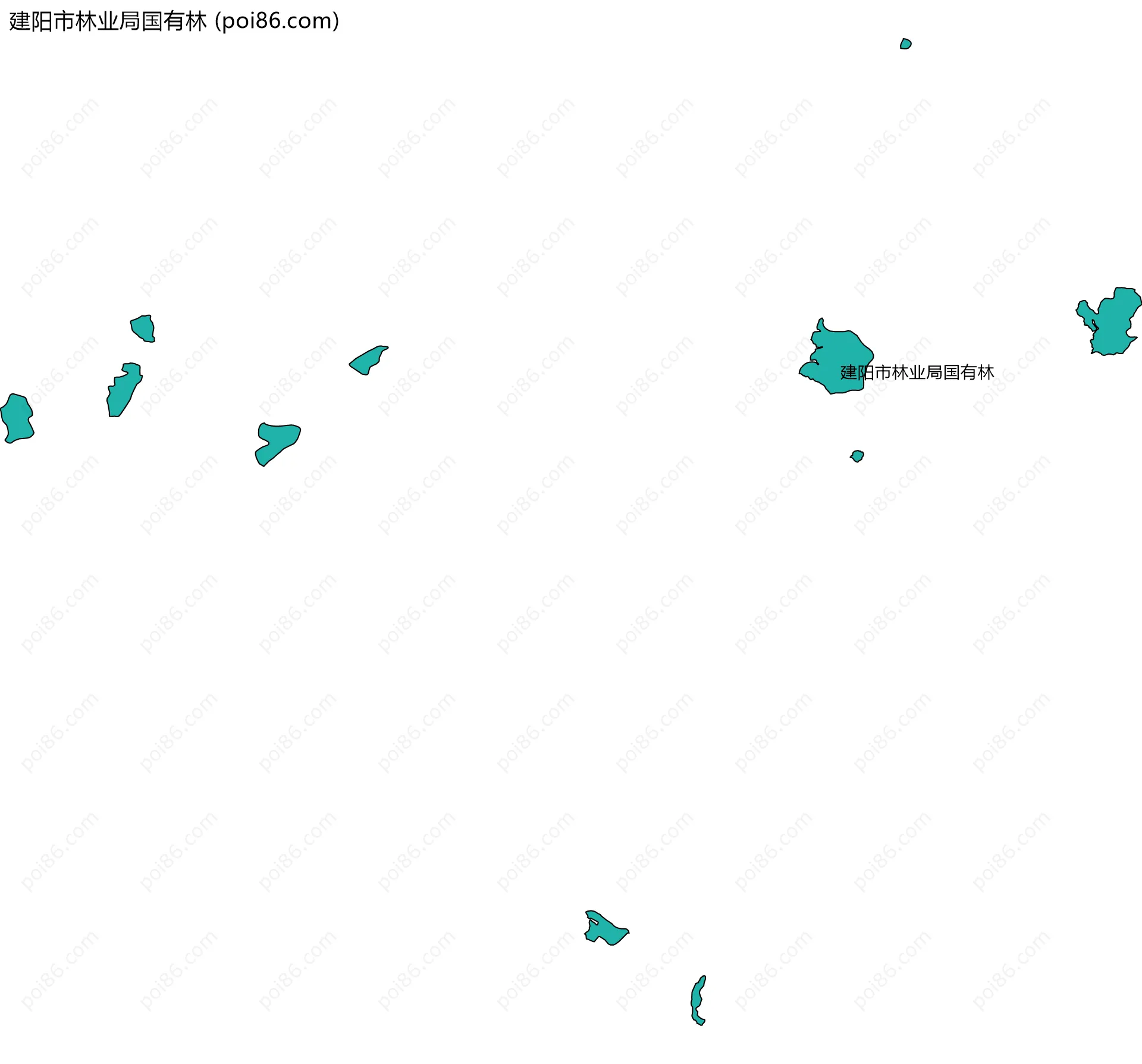 建阳市林业局国有林边界地图