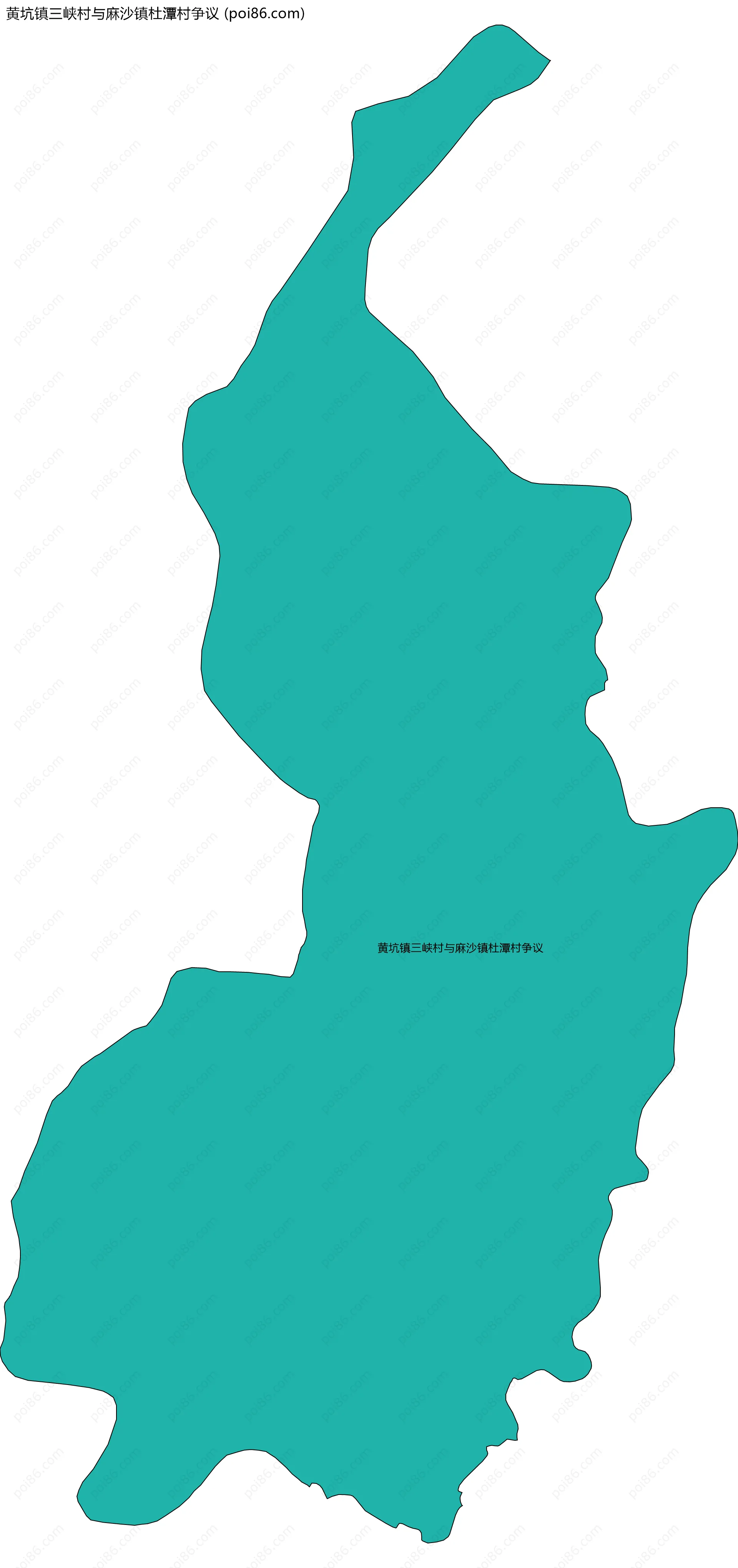 黄坑镇三峡村与麻沙镇杜潭村争议边界地图