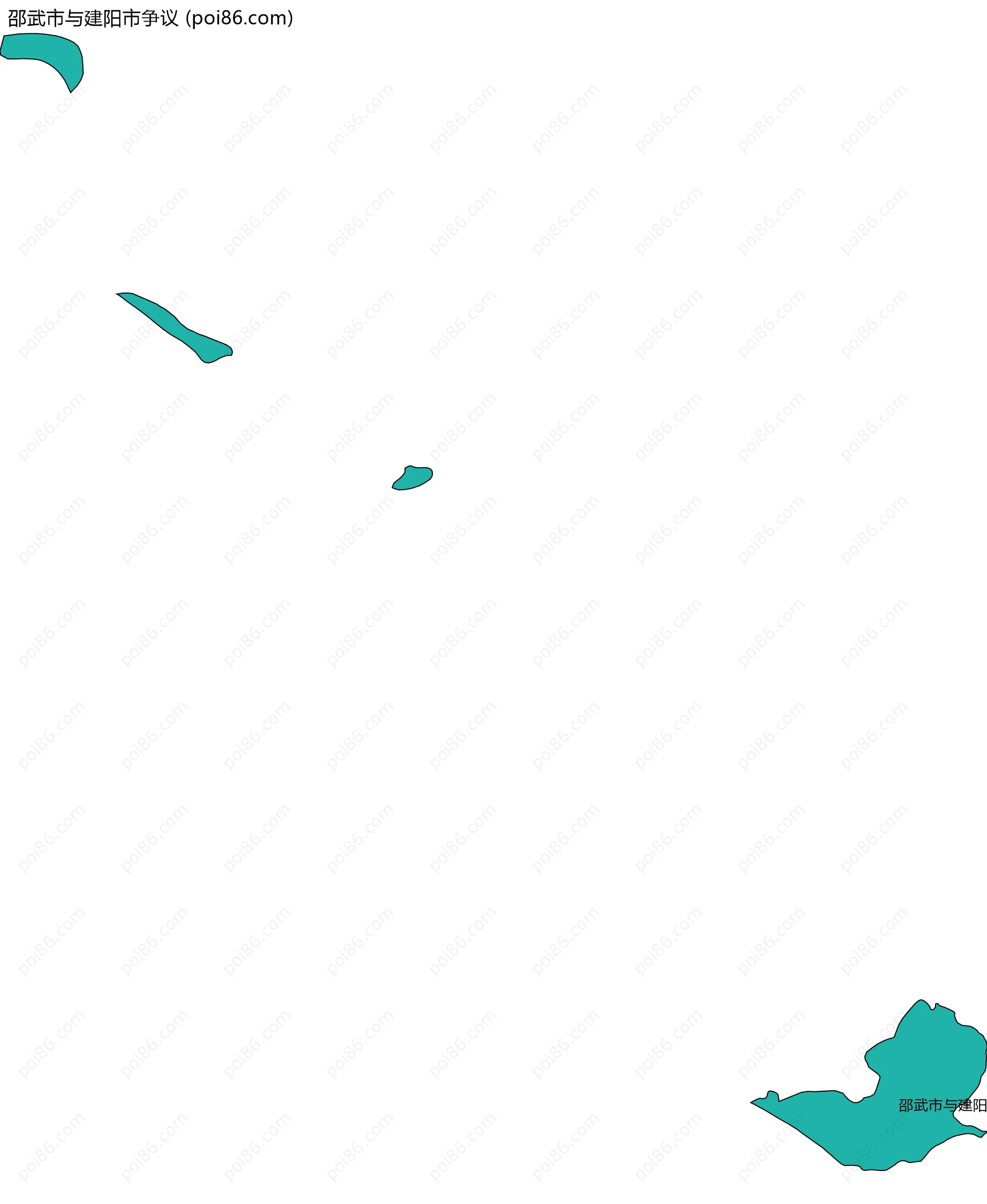 邵武市与建阳市争议边界地图