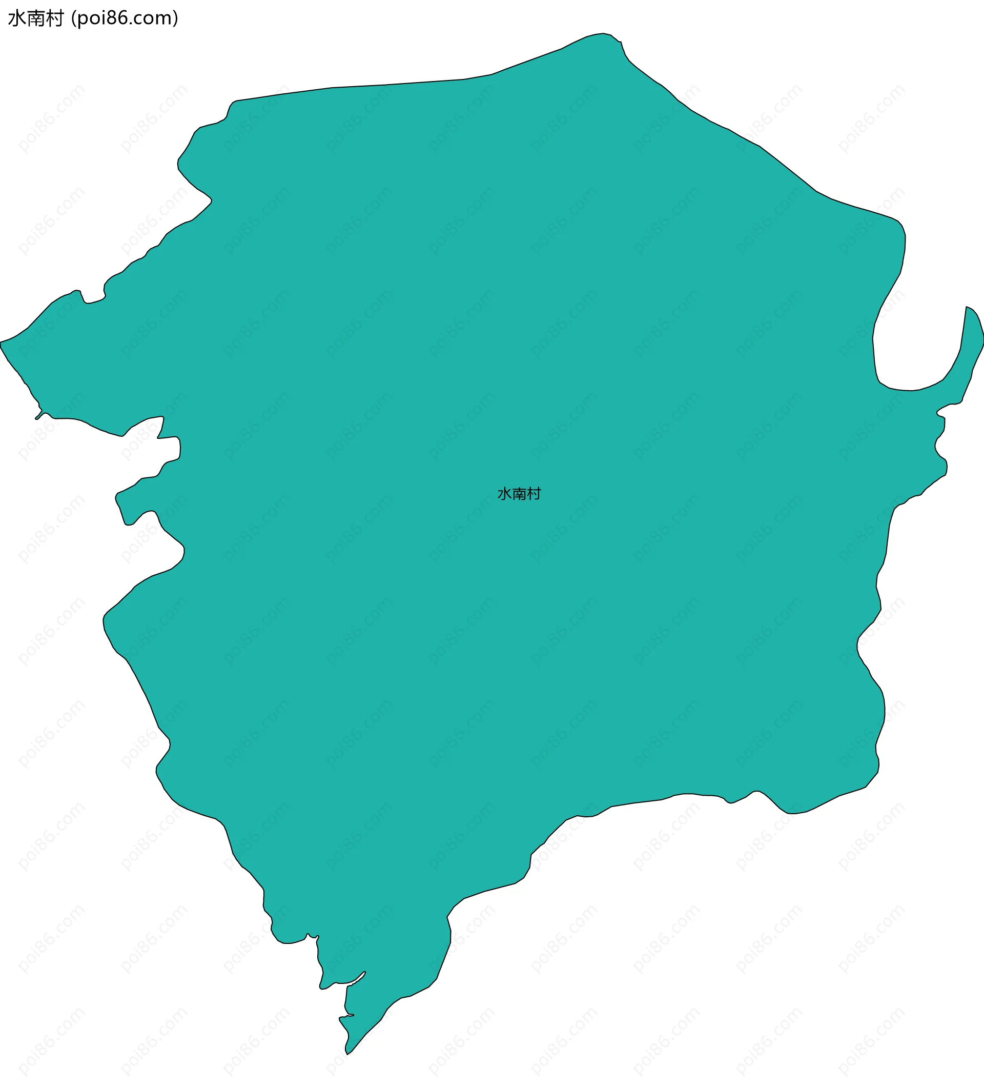 水南村边界地图