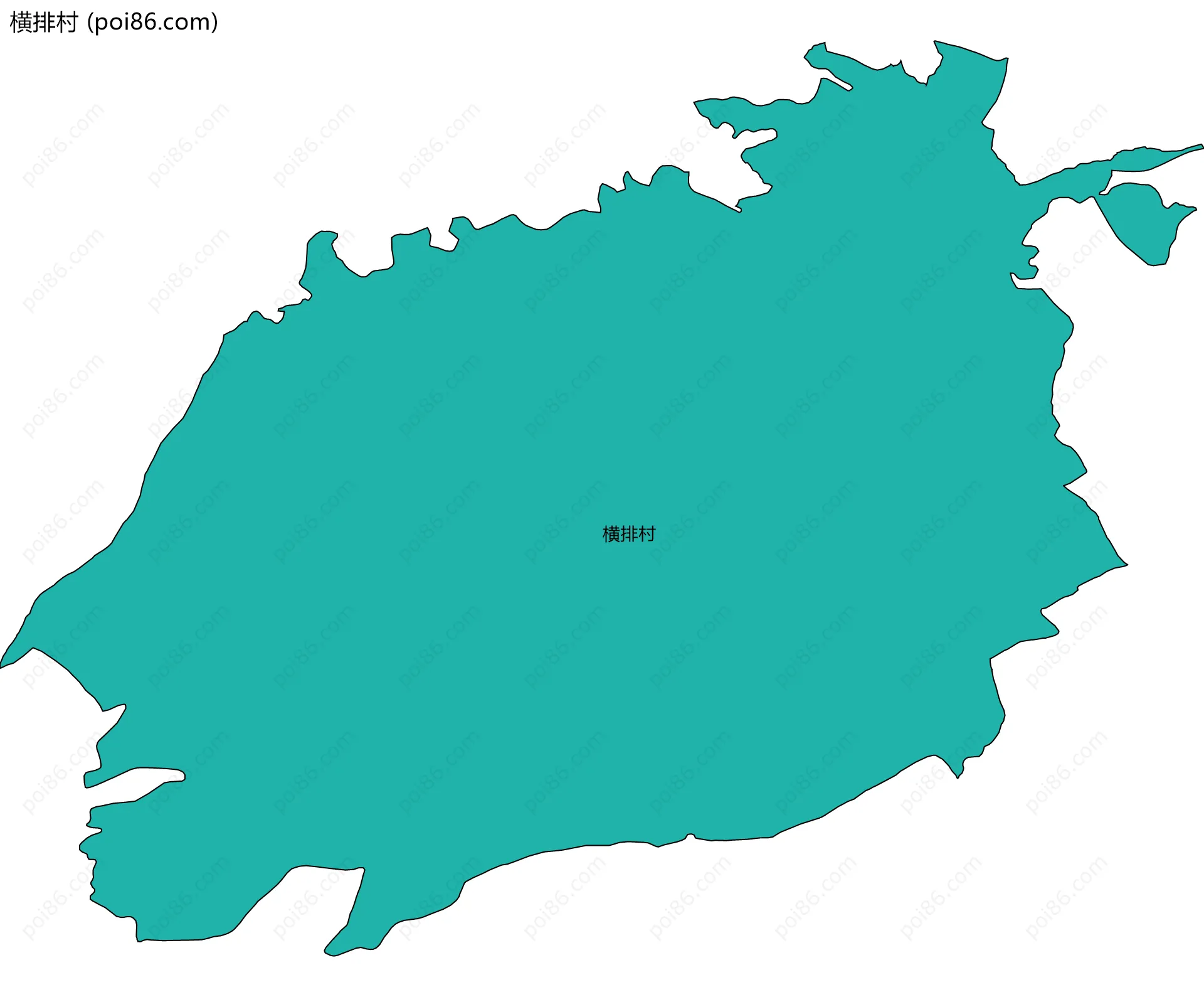 横排村边界地图