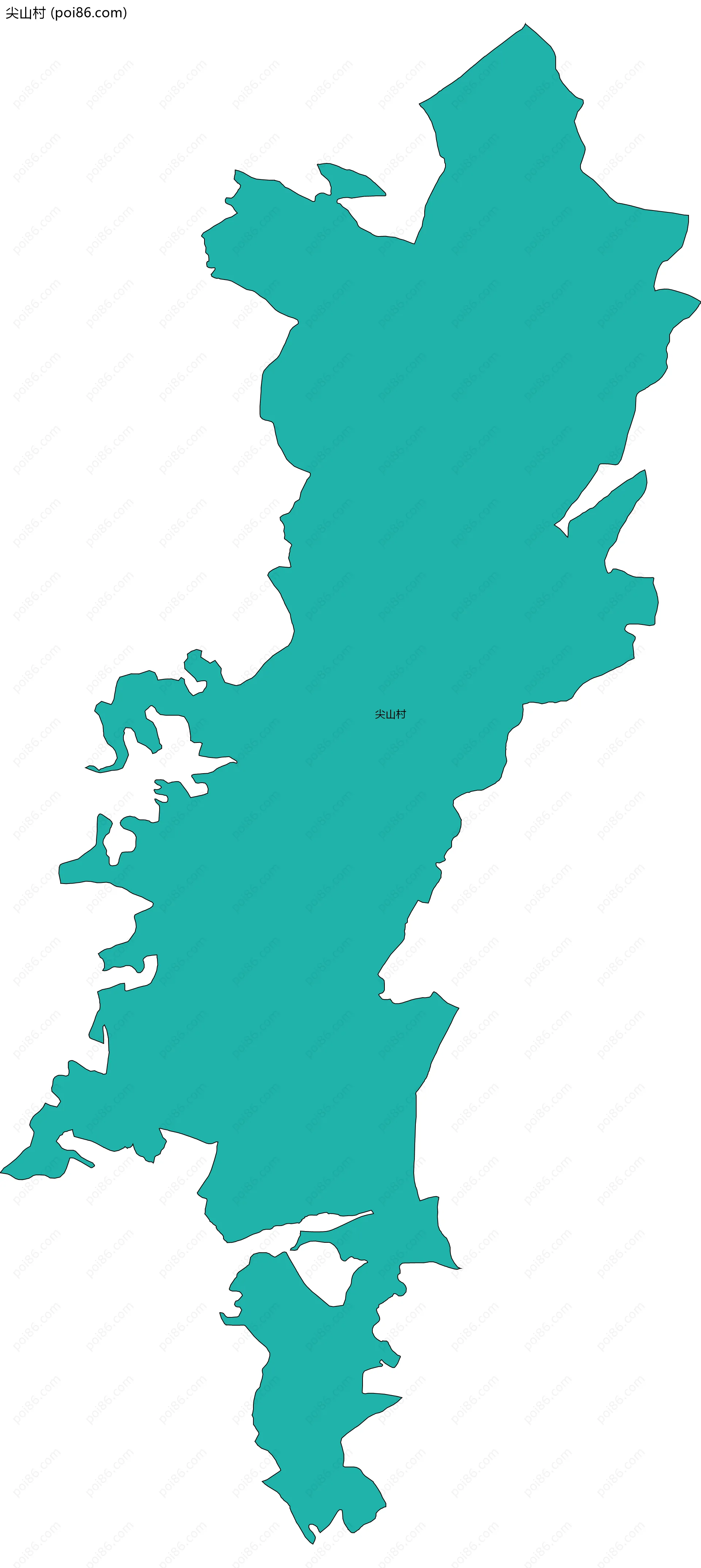 尖山村边界地图