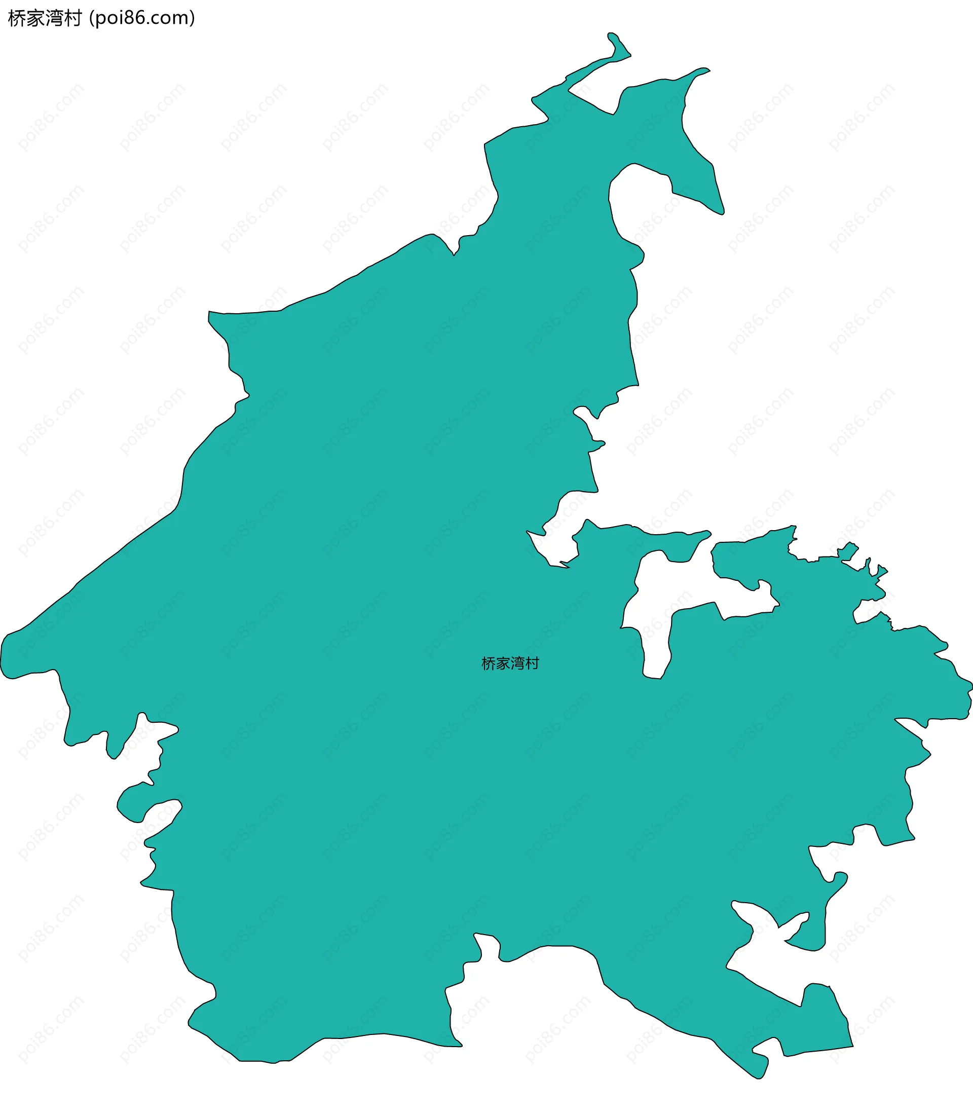 桥家湾村边界地图