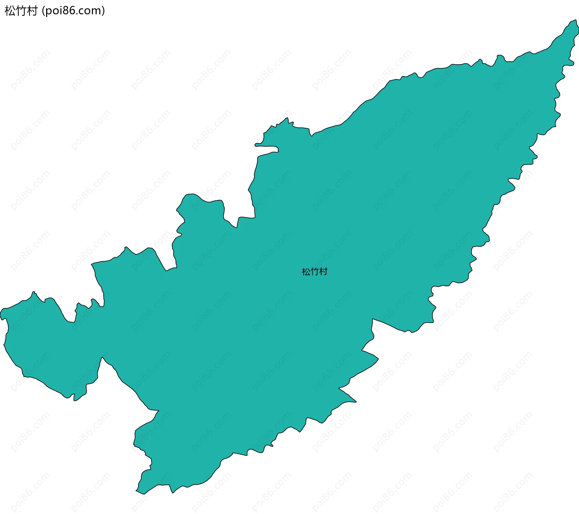 松竹村边界地图