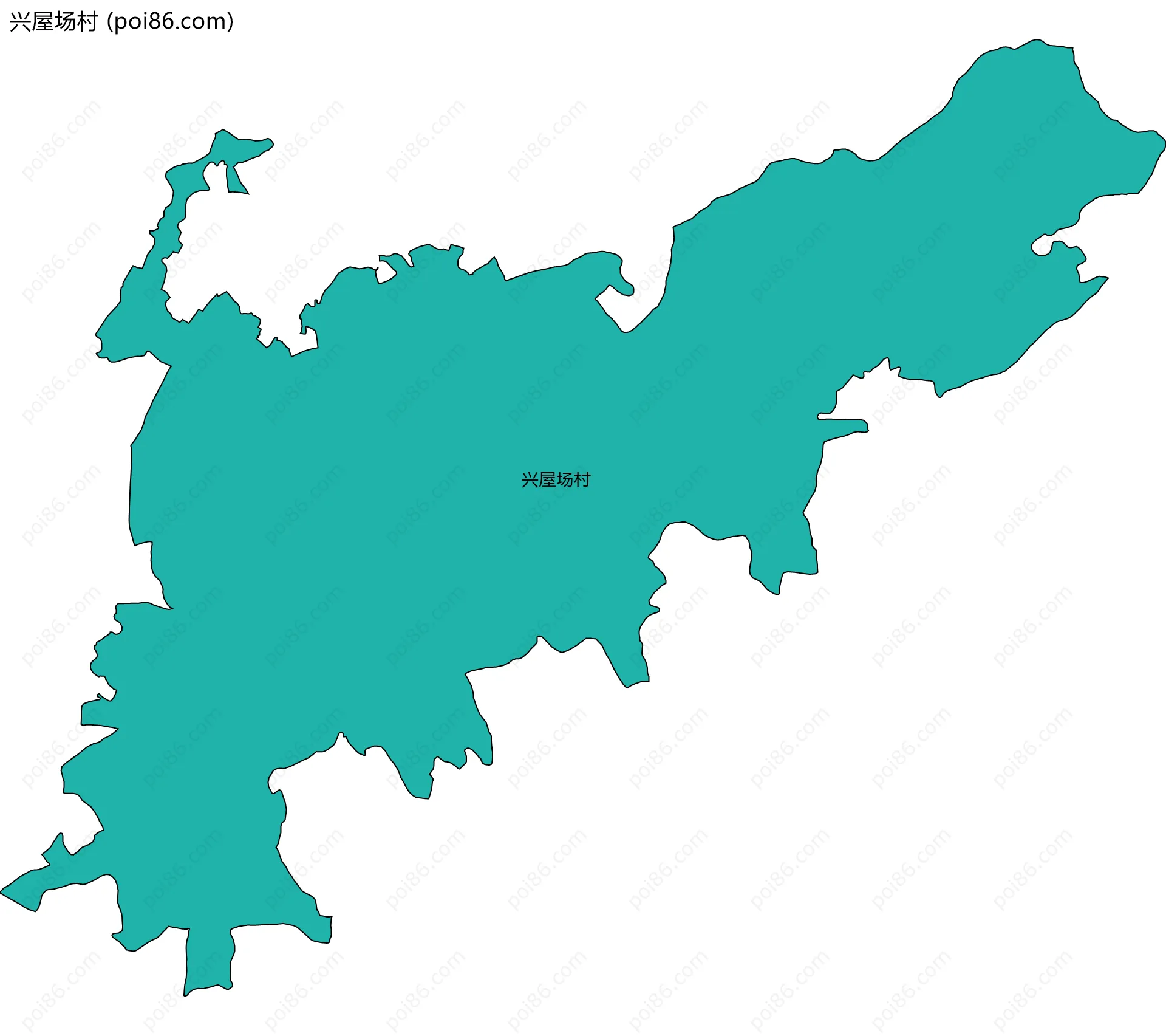 兴屋场村边界地图