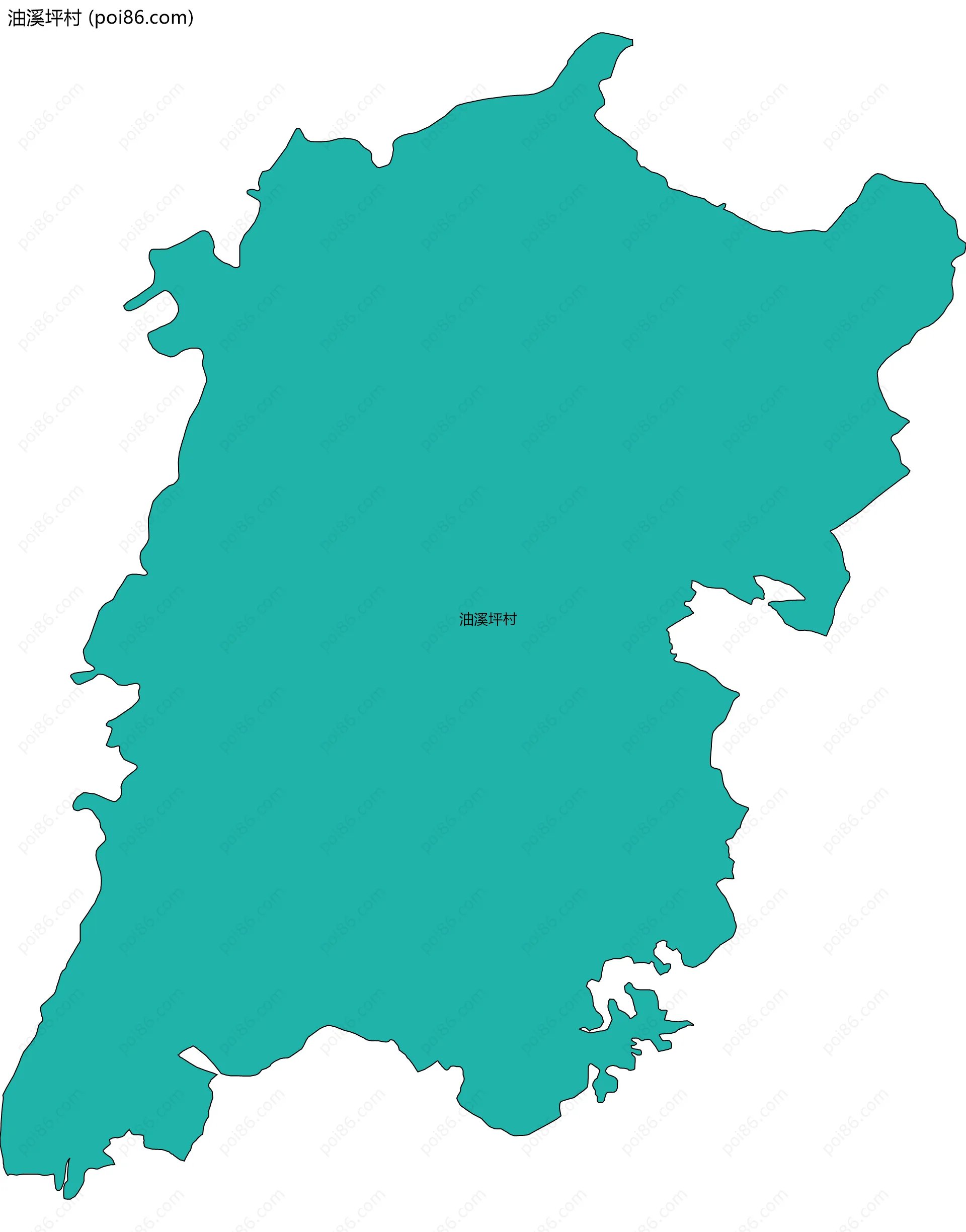 油溪坪村边界地图