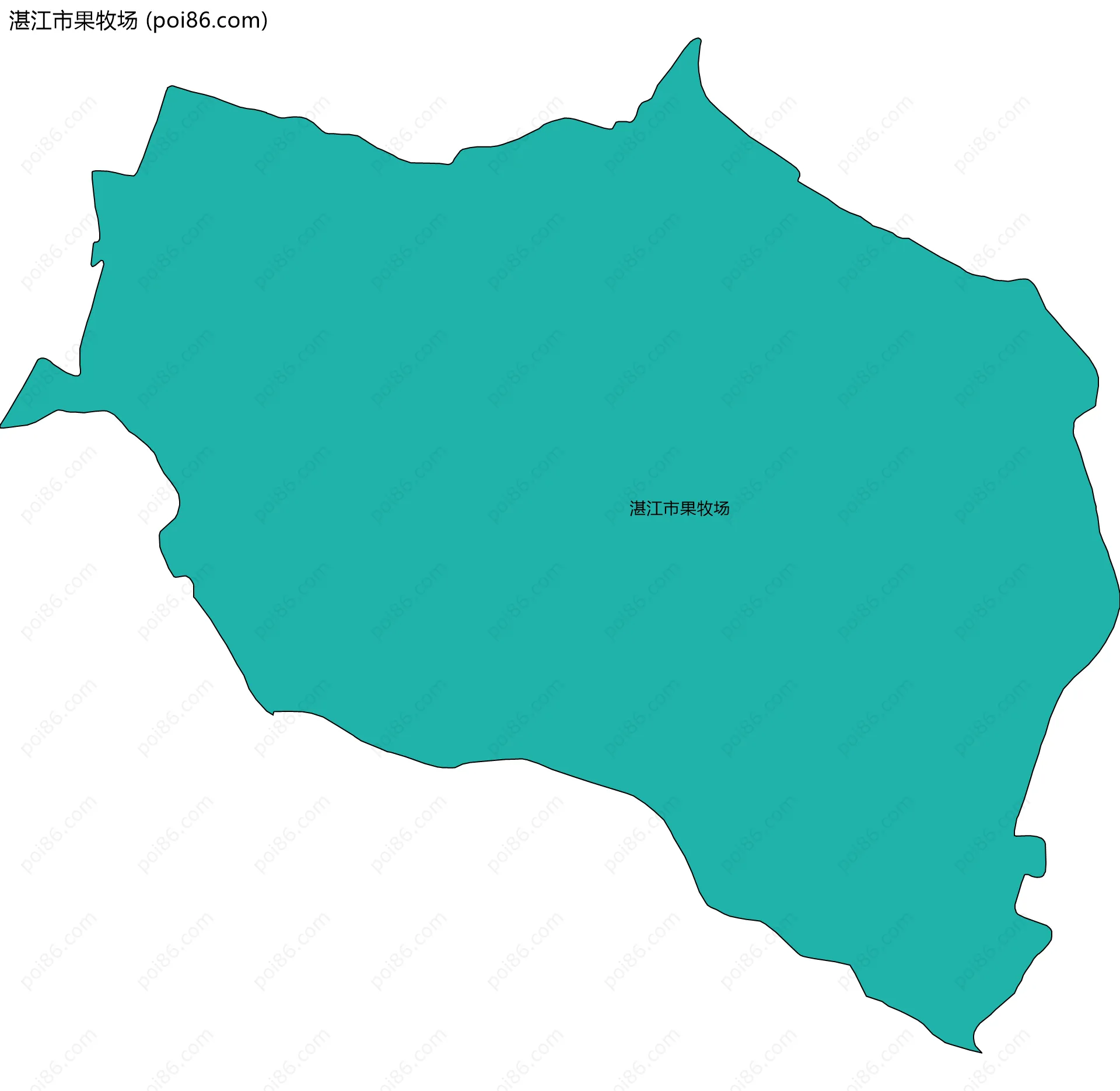 湛江市果牧场边界地图