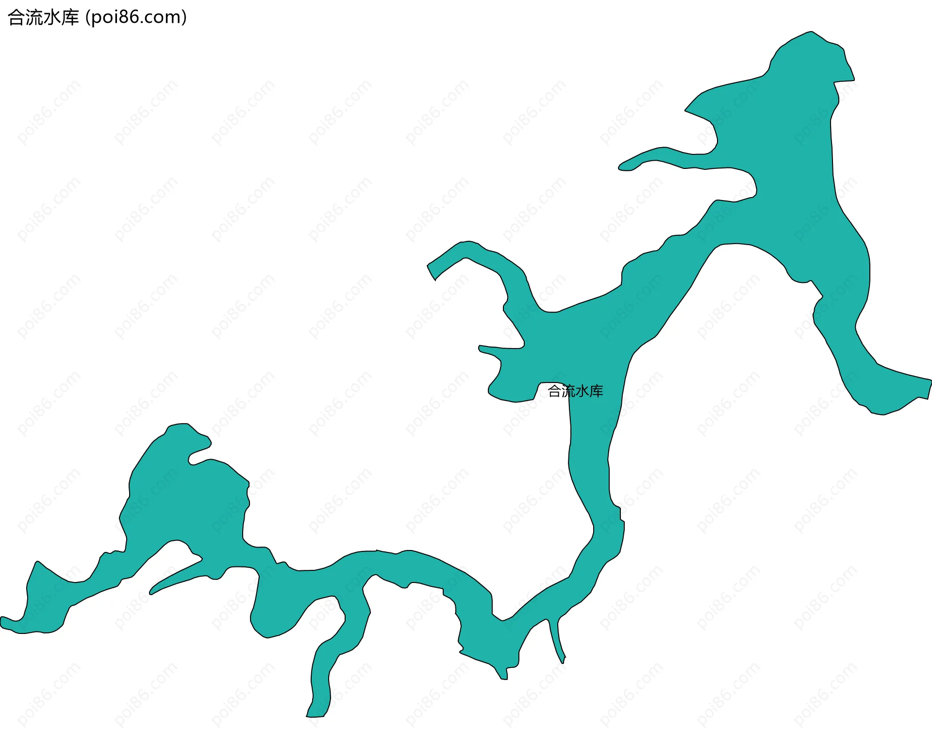 合流水库边界地图