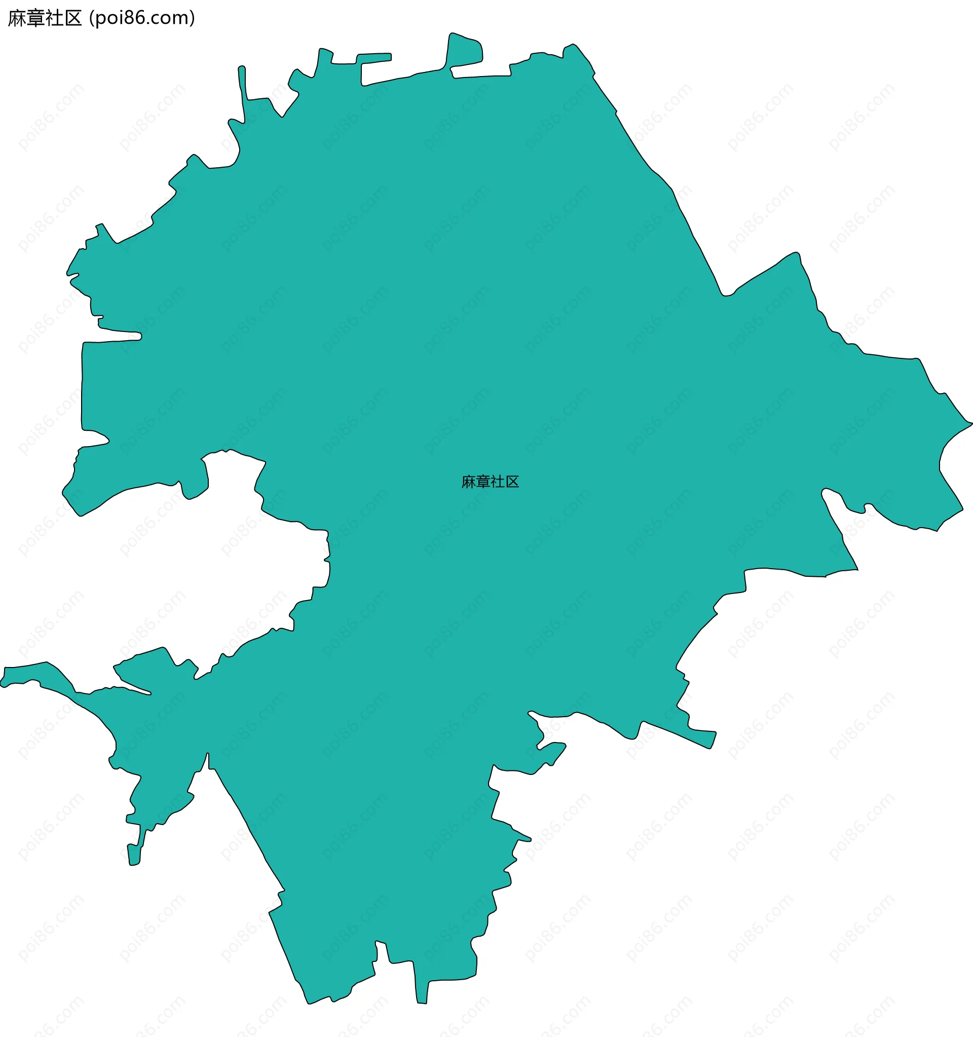 麻章社区边界地图