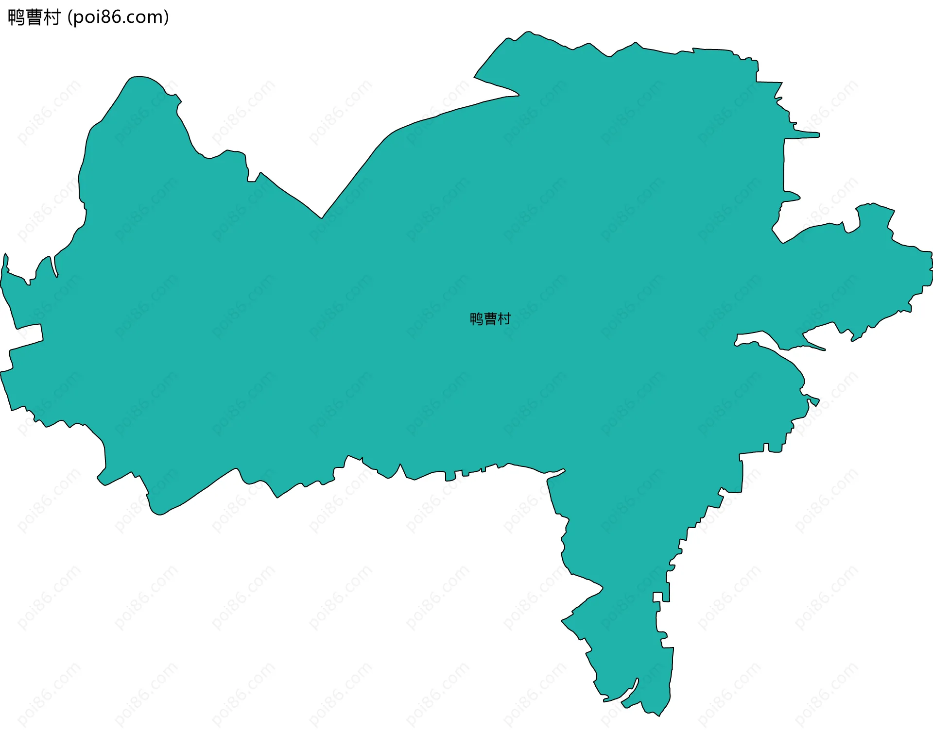 鸭曹村边界地图
