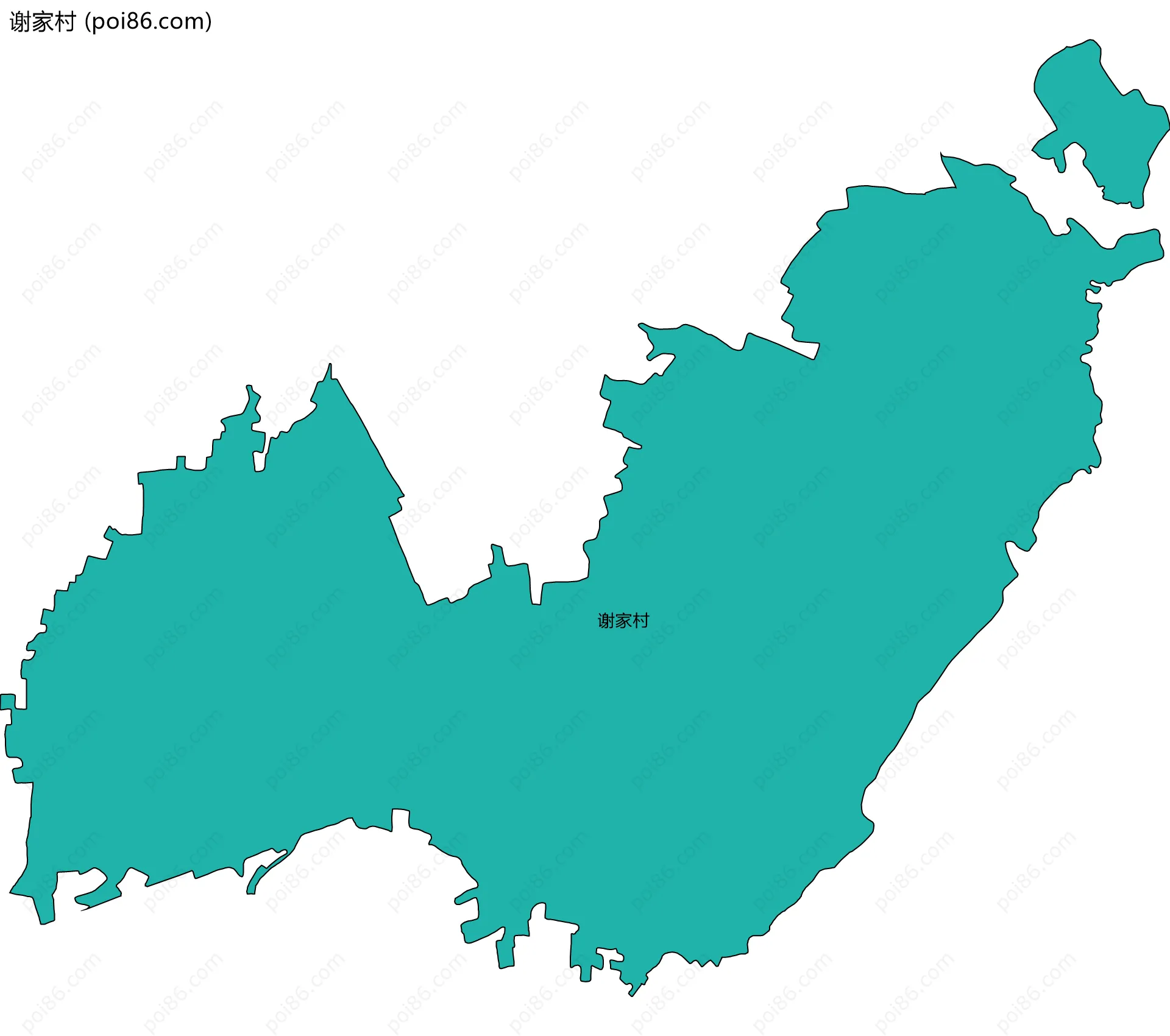 谢家村边界地图
