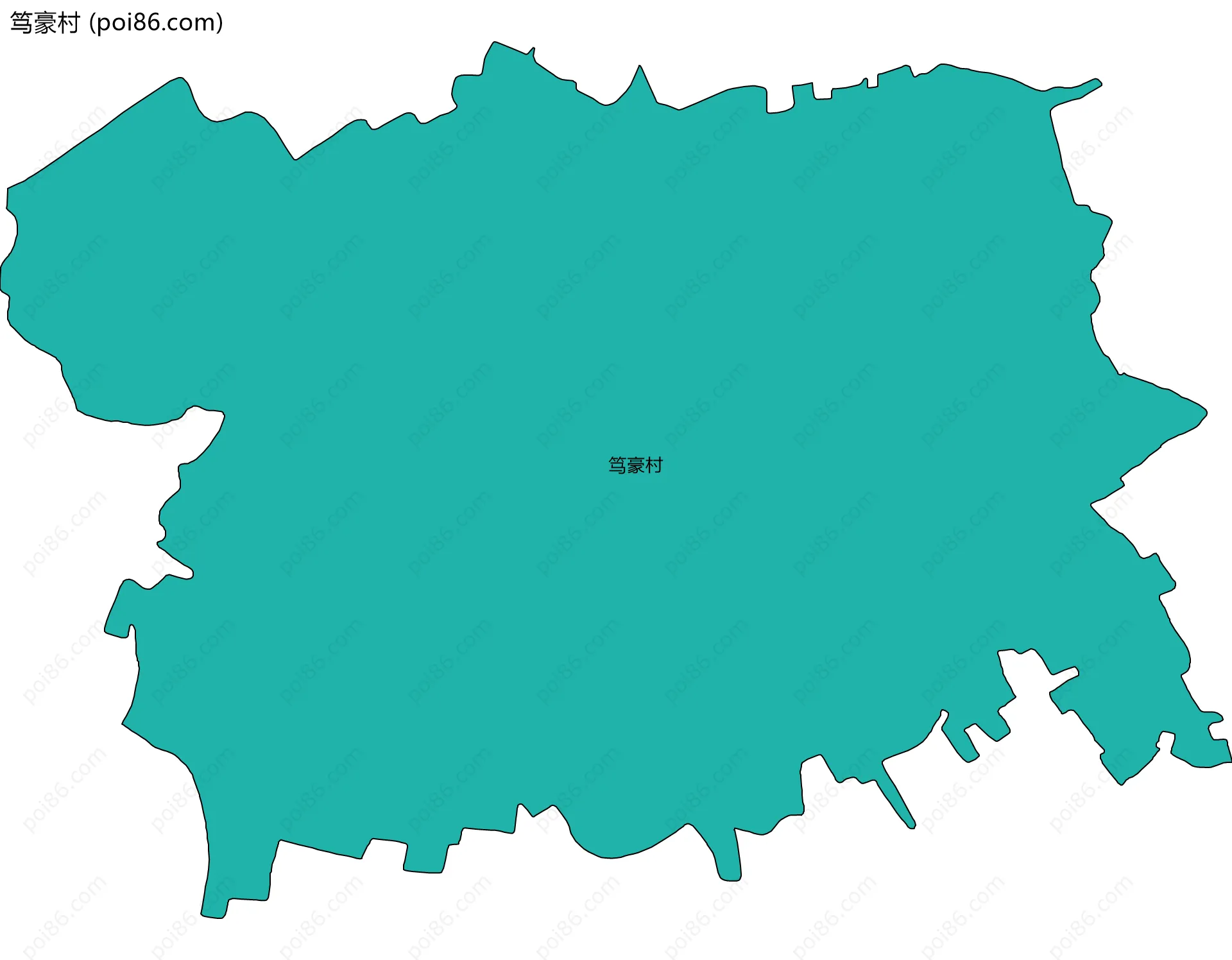 笃豪村边界地图