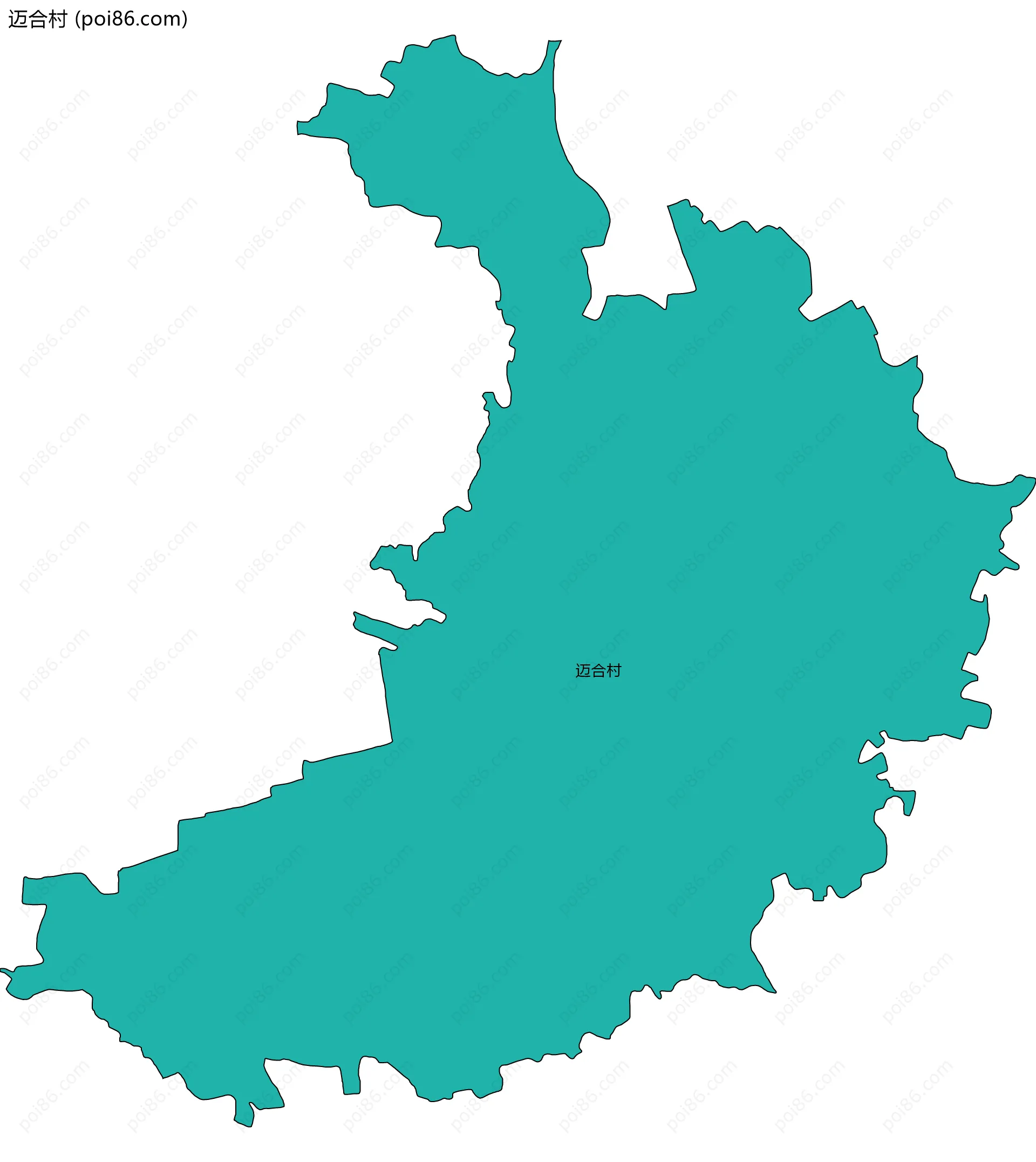 迈合村边界地图