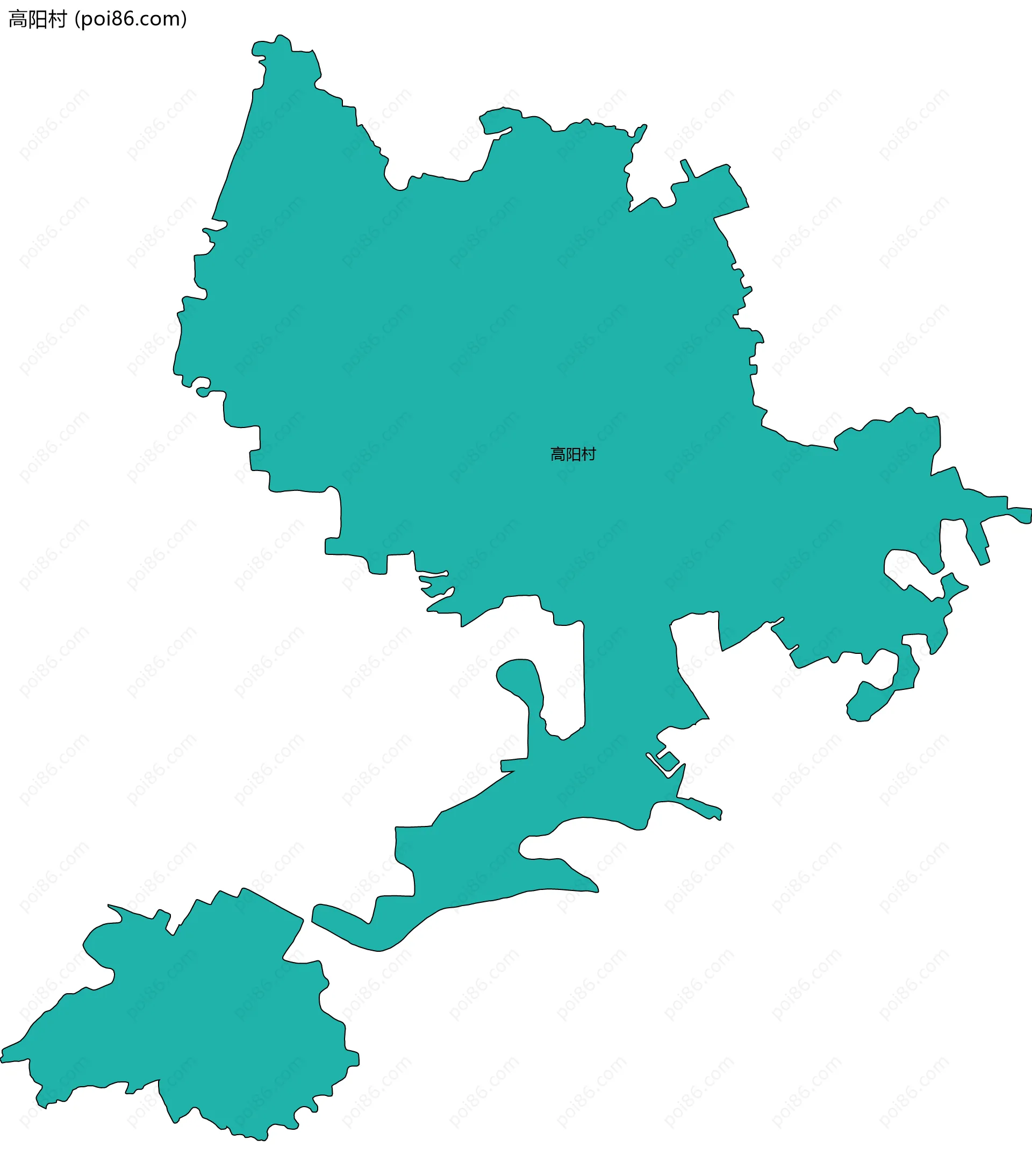 高阳村边界地图