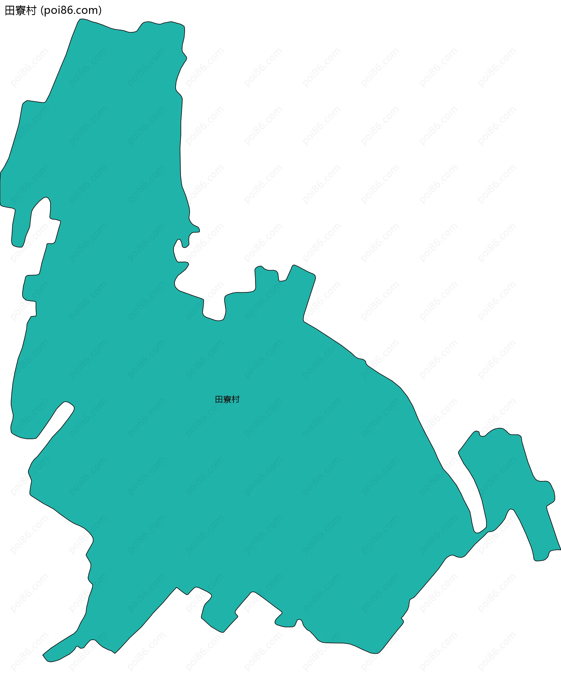 田寮村边界地图