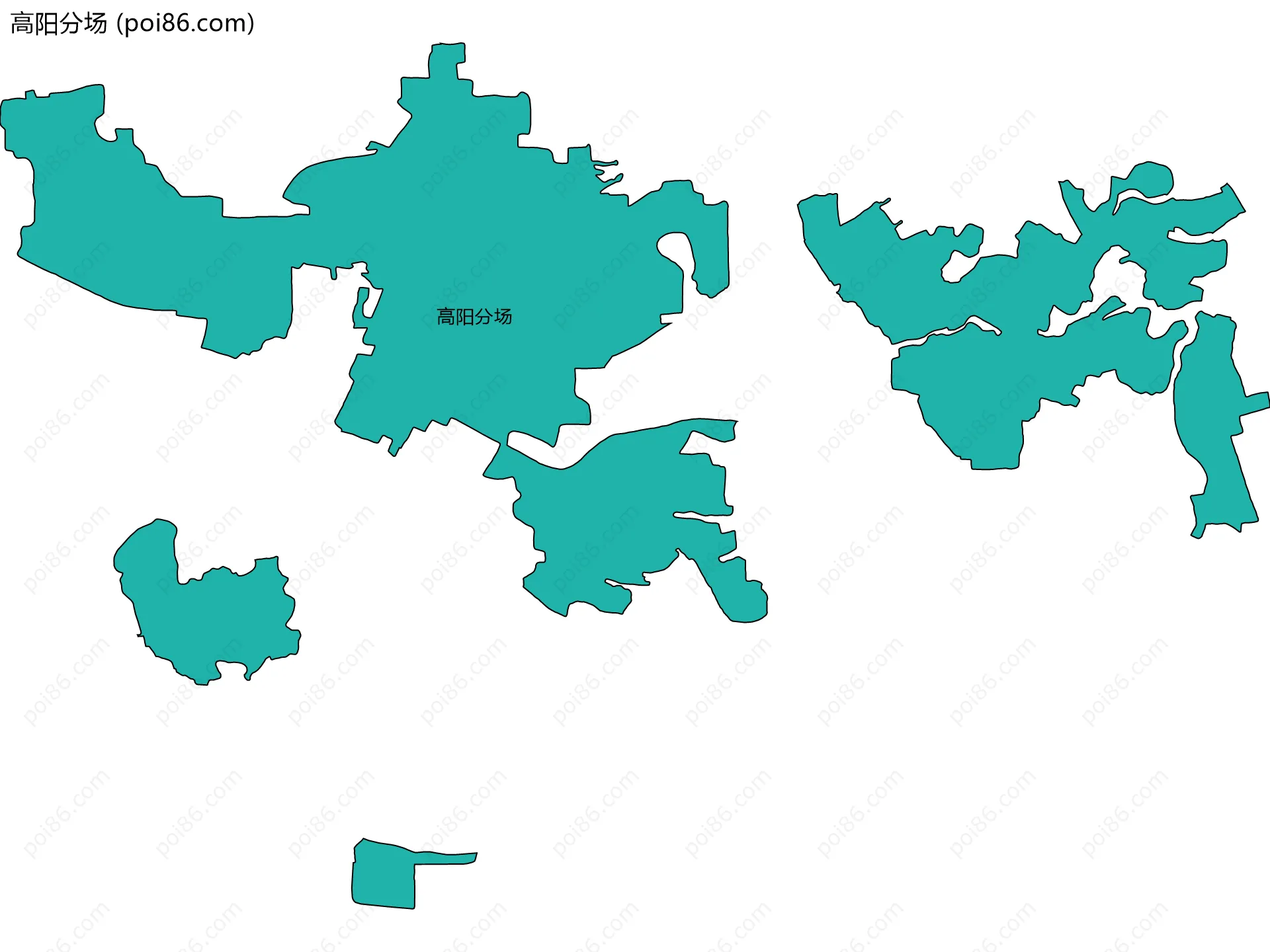 高阳分场边界地图