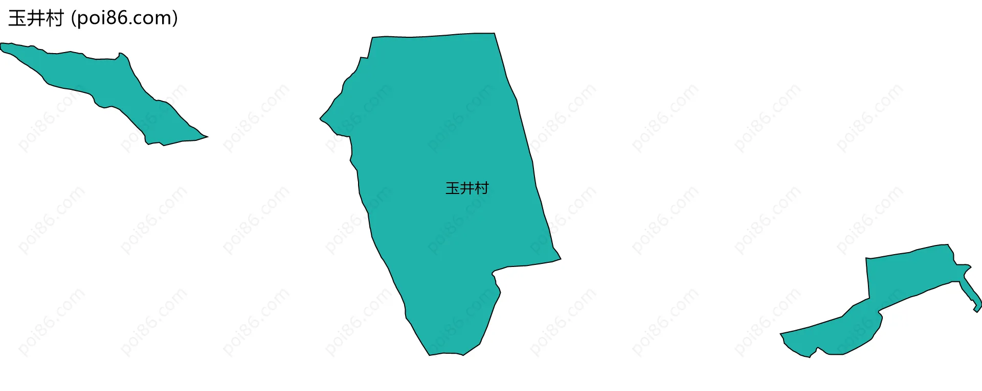 玉井村边界地图