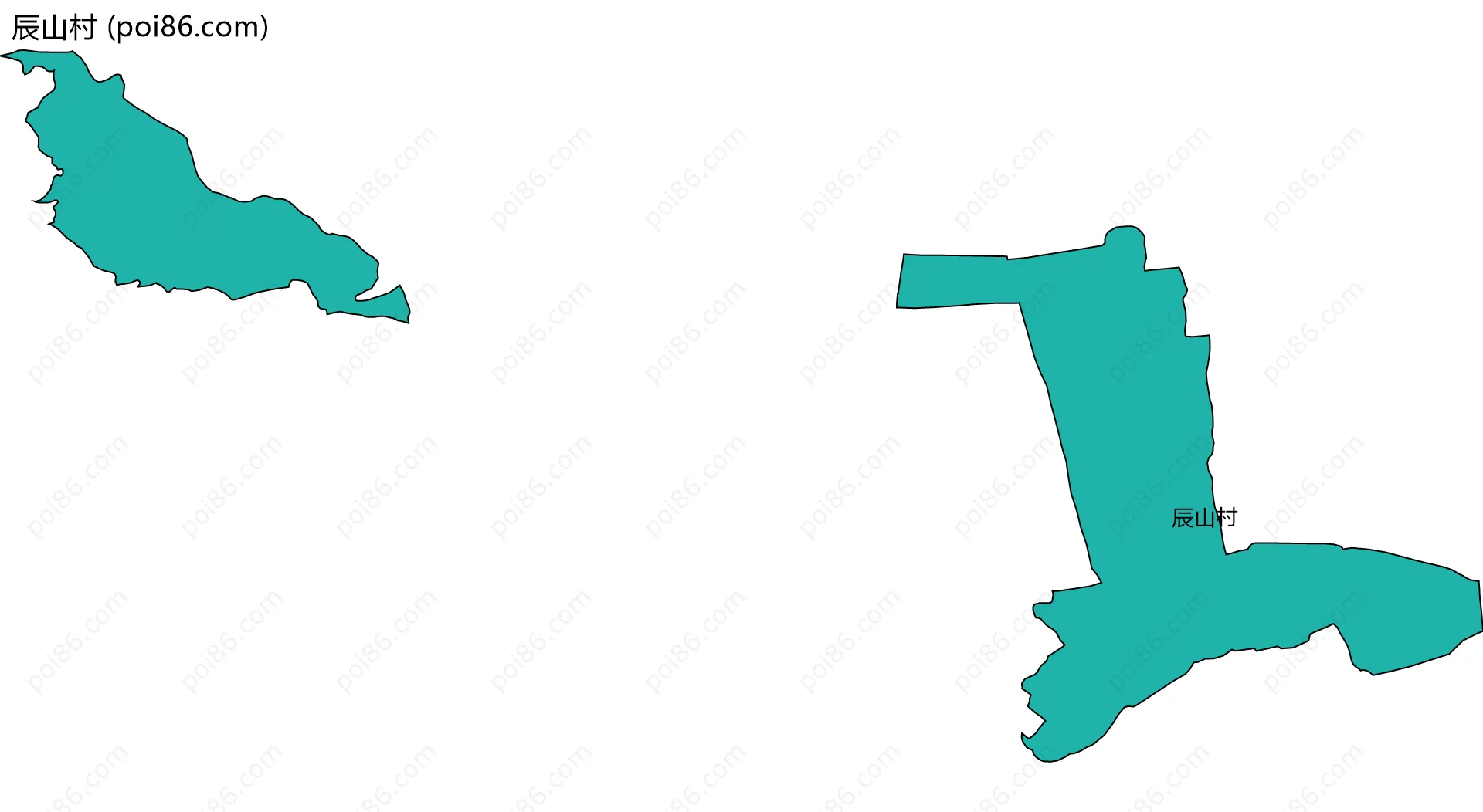 辰山村边界地图
