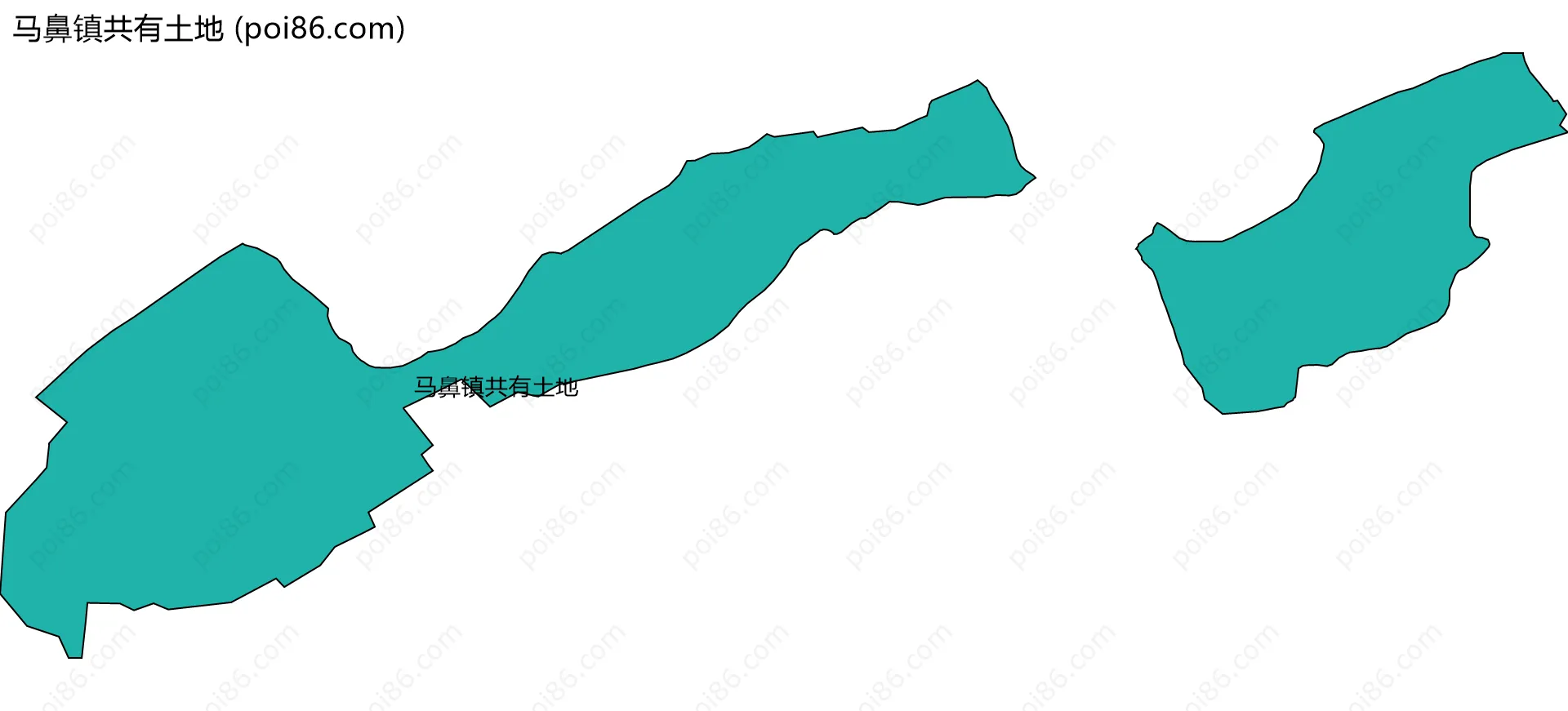 马鼻镇共有土地边界地图